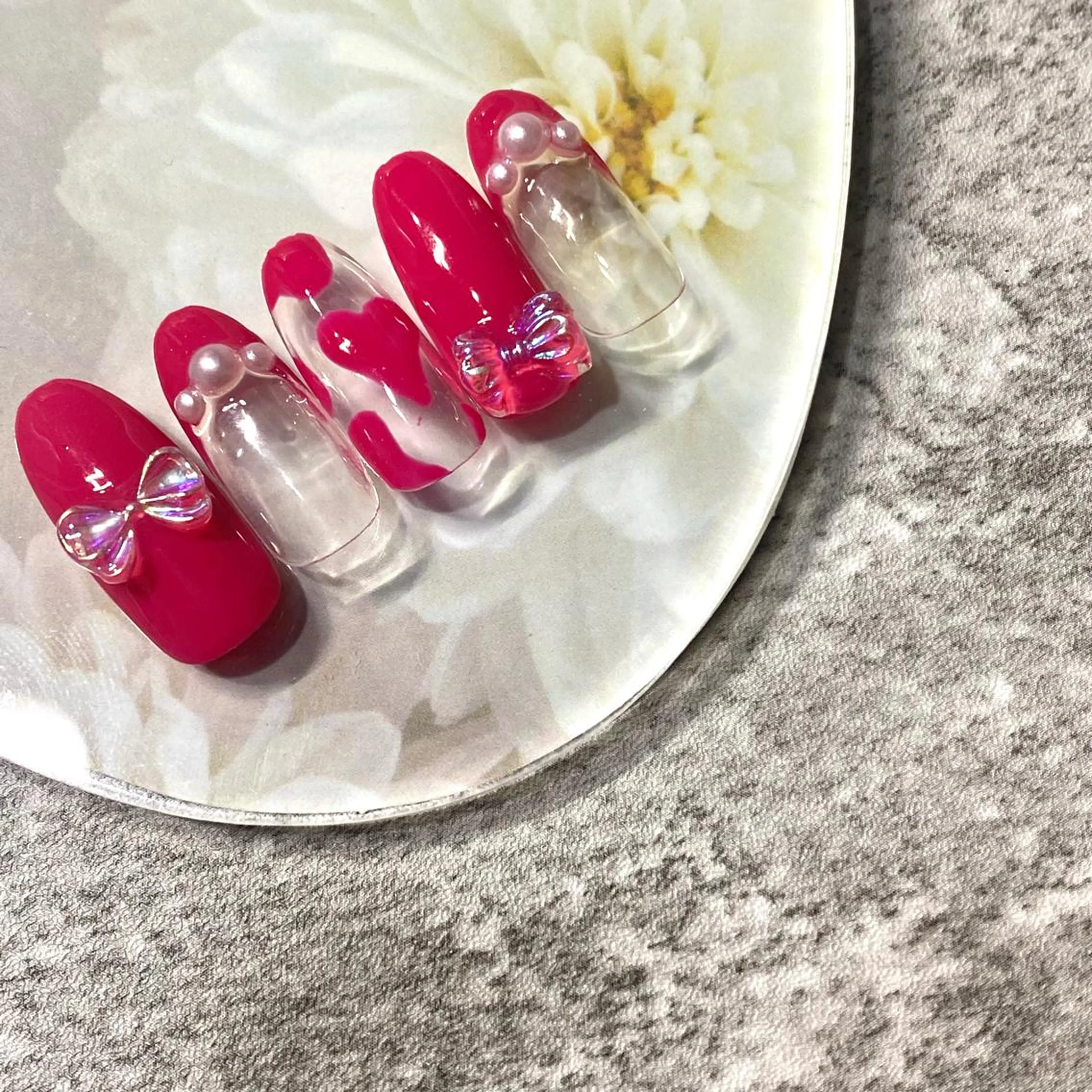 ネイル バレンタイン ハンドネイル ★Rinail... .のネイルデザイン