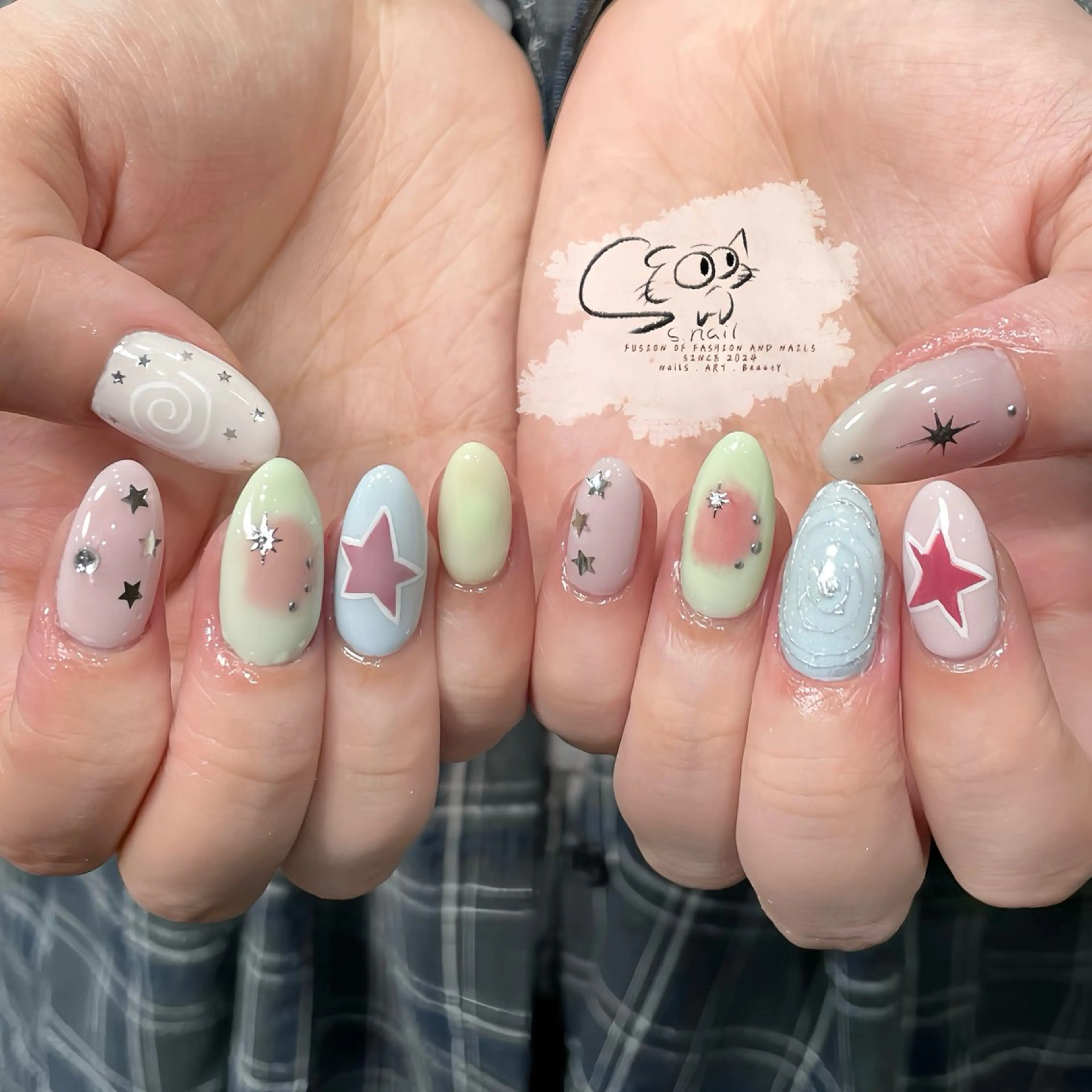 ネイル チークネイル フレンチネイル グラデーション マグネットネイル ワンカラーネイル S.nail _のネイルデザイン