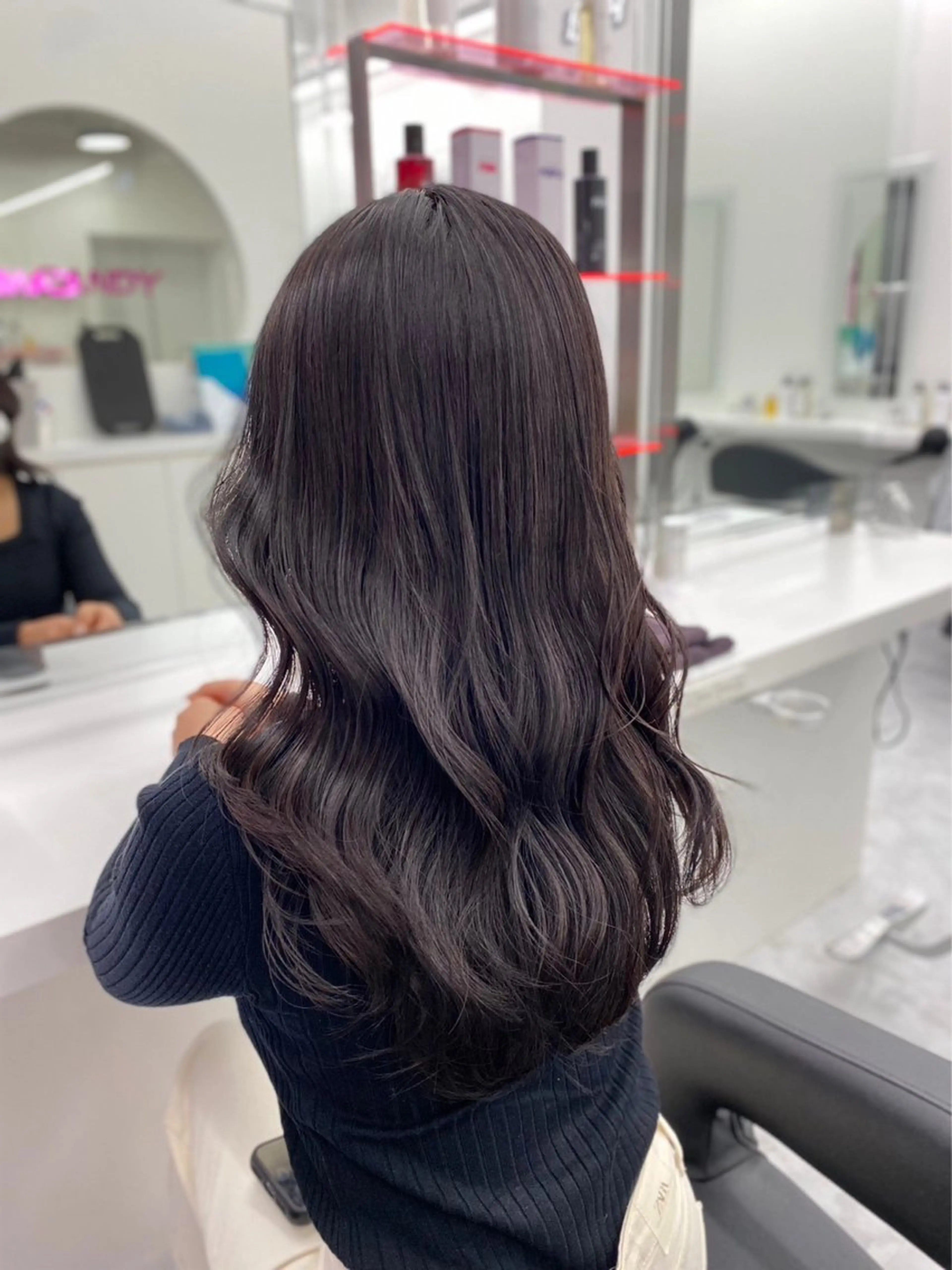 ロング カラー パーマ ヘアアレンジ メンズ キッズ ♥️韓国ヘア レイヤー♥️ゆりのヘアスタイル