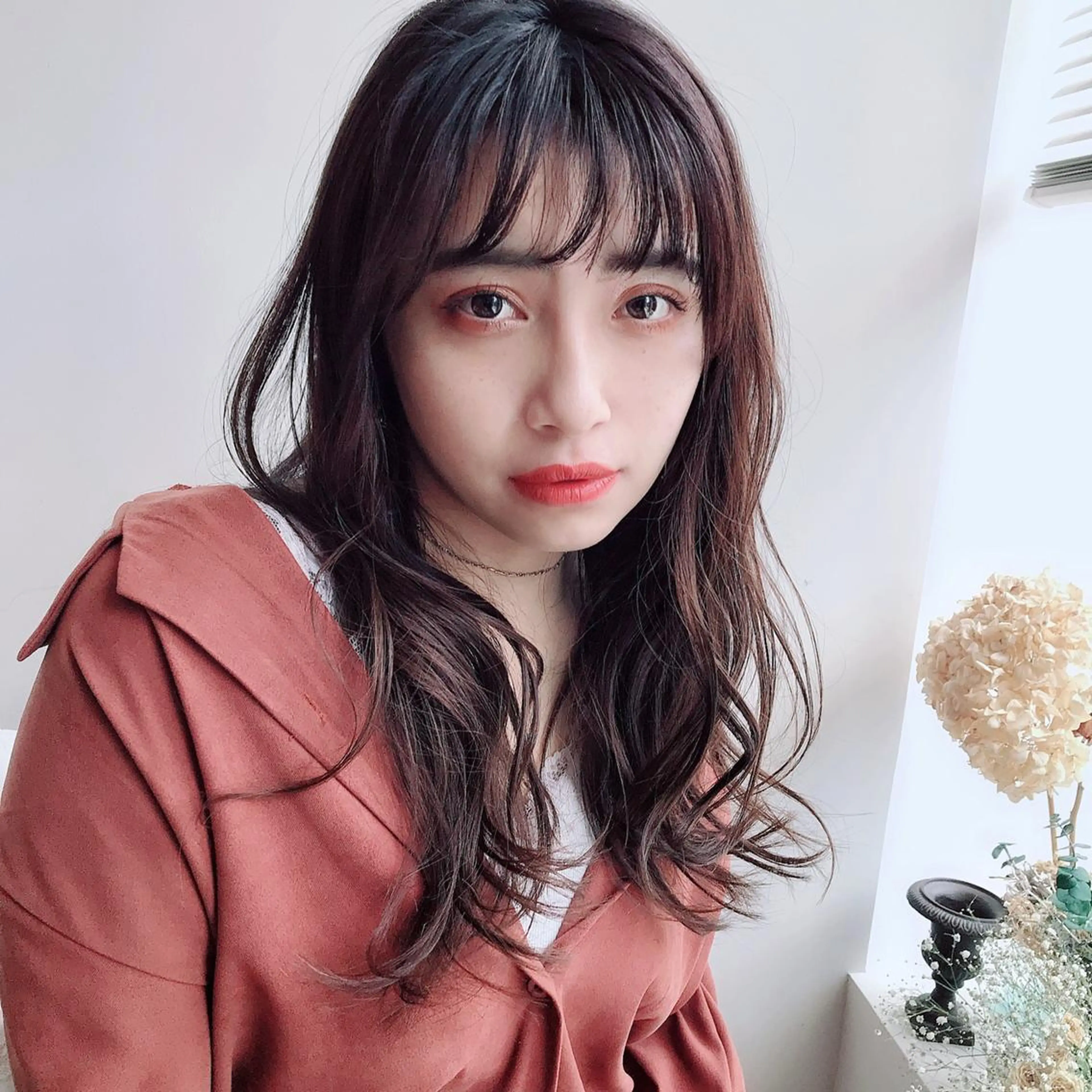 ロング カラー パーマ シースルーバング 大人可愛いHair ❤︎Ayakoのヘアスタイル