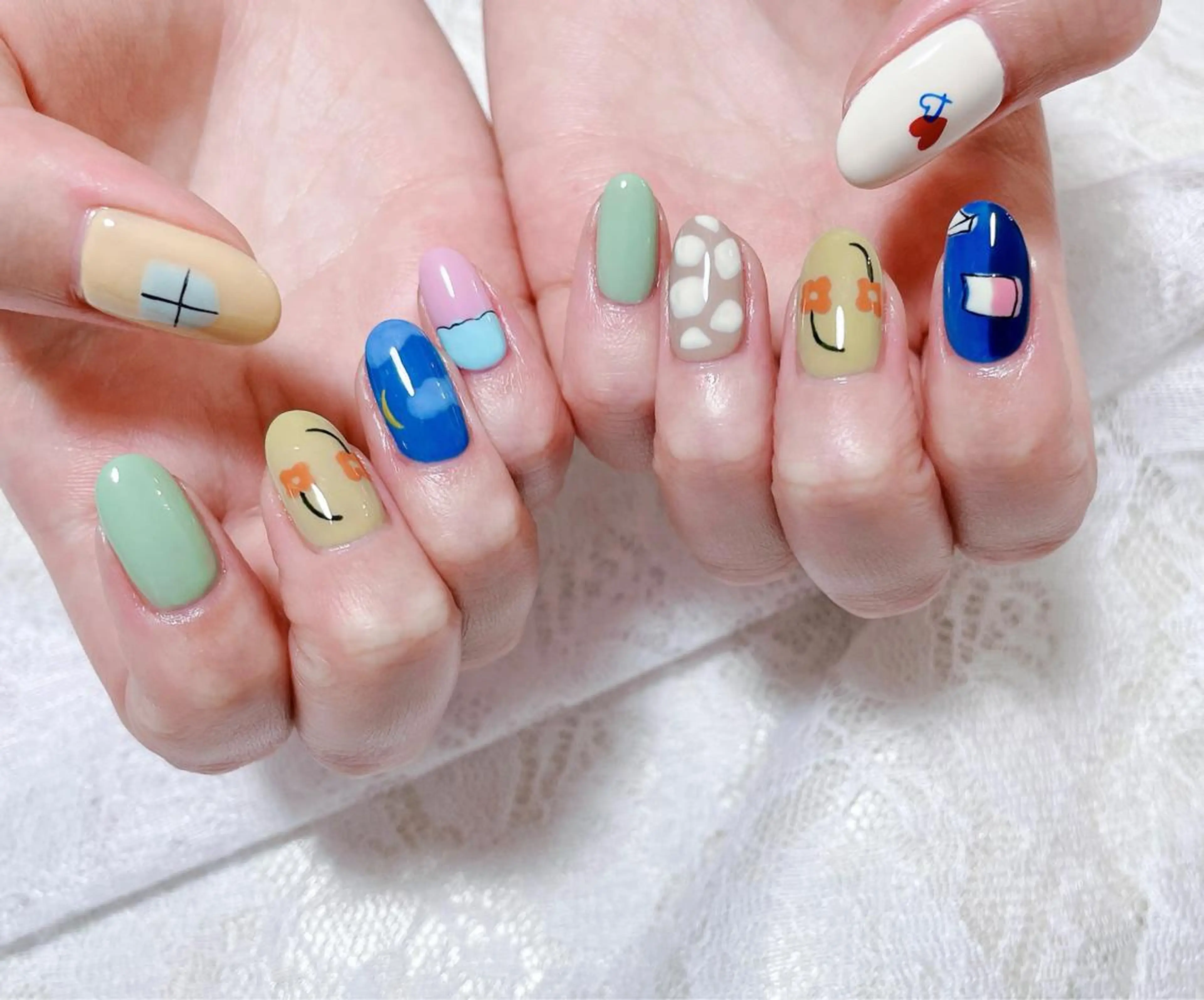 ネイル アートネイル ハンドネイル FLARE NAIL フレアネイルのネイルデザイン