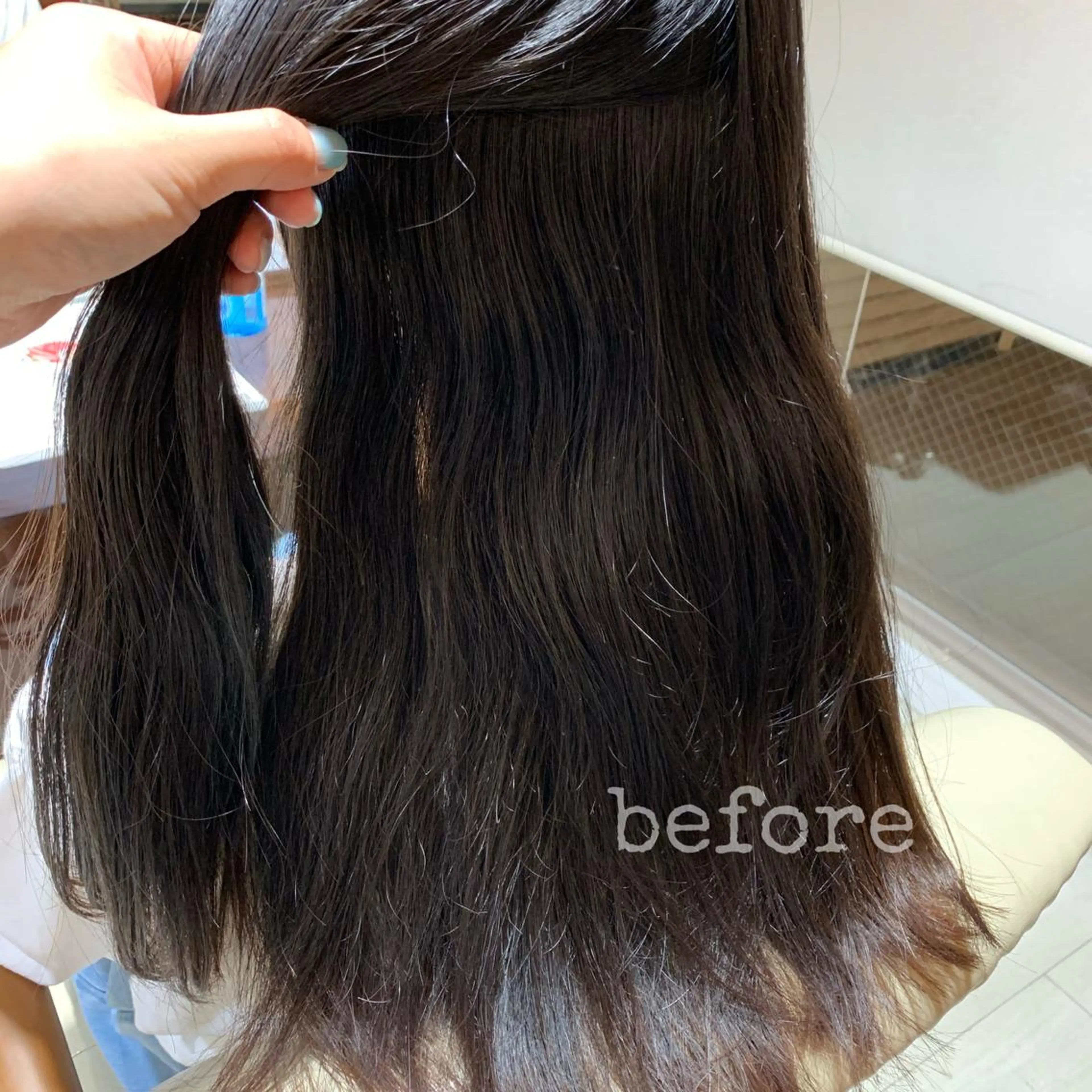 ロング 縮毛矯正 黒田 優衣のヘアスタイル