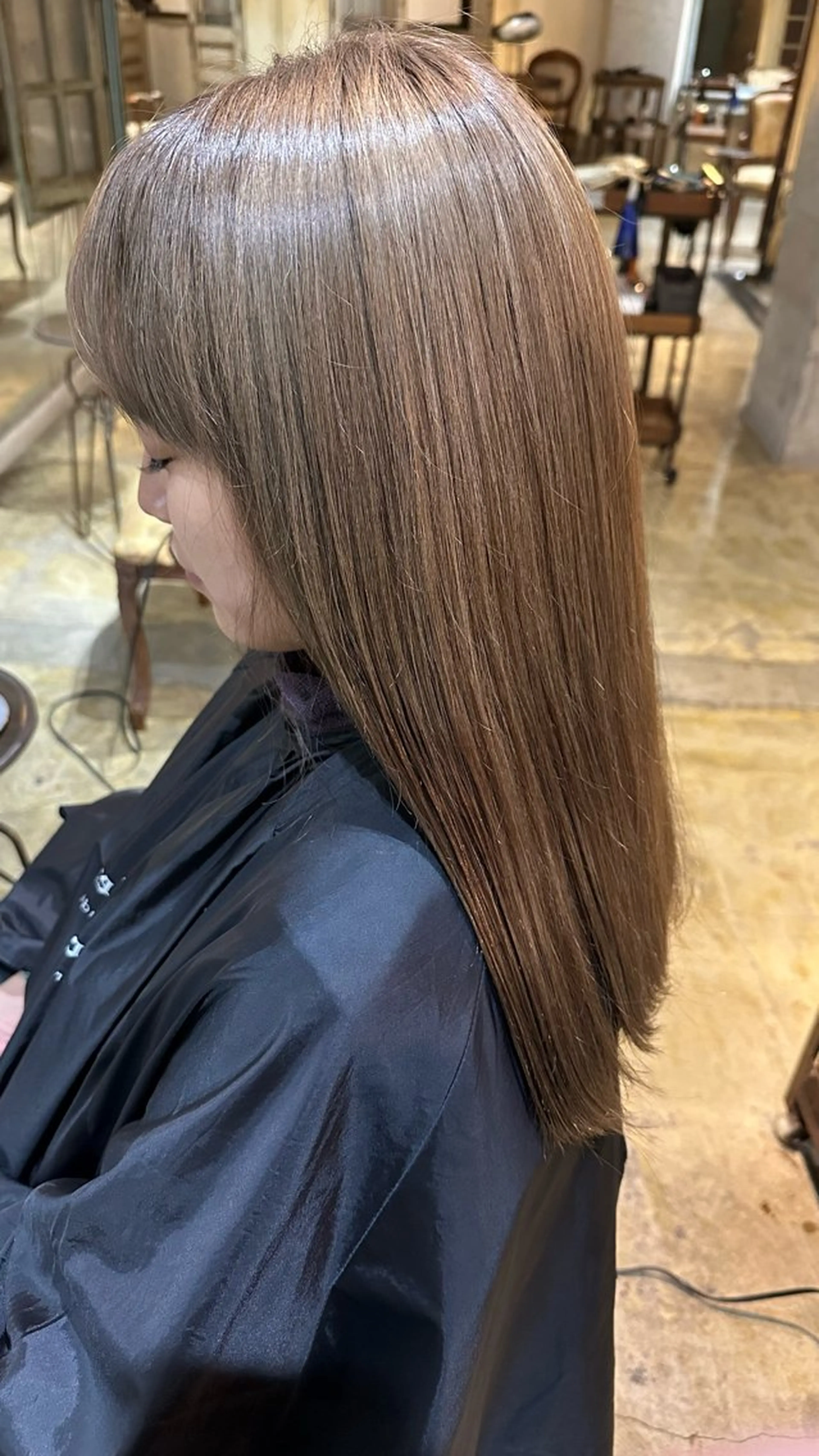 セミロング カラー 弱酸性施術 🎀白石莉菜🎀のヘアスタイル