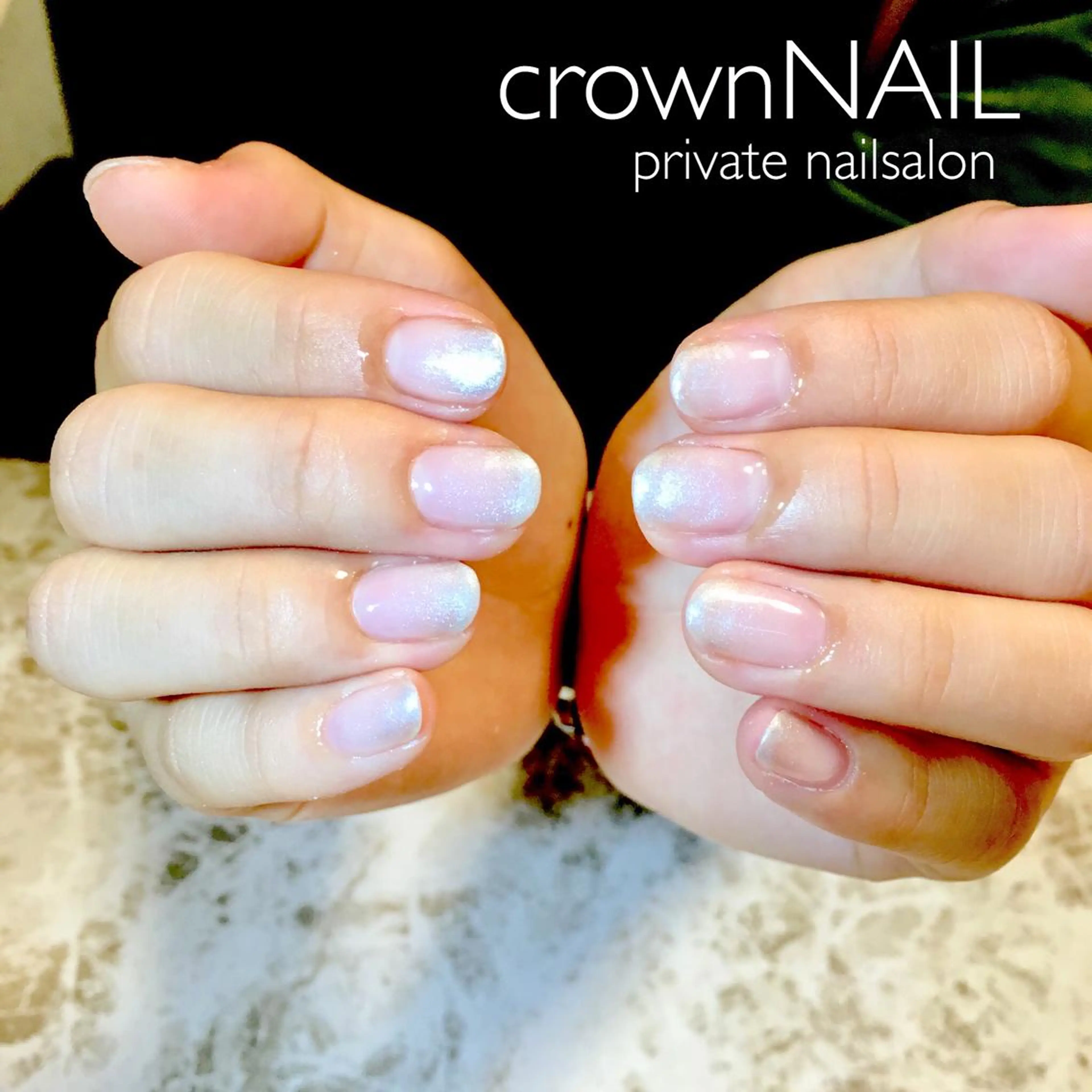 ネイル グラデーション シルバー ensowa✱laf NAILのネイルデザイン