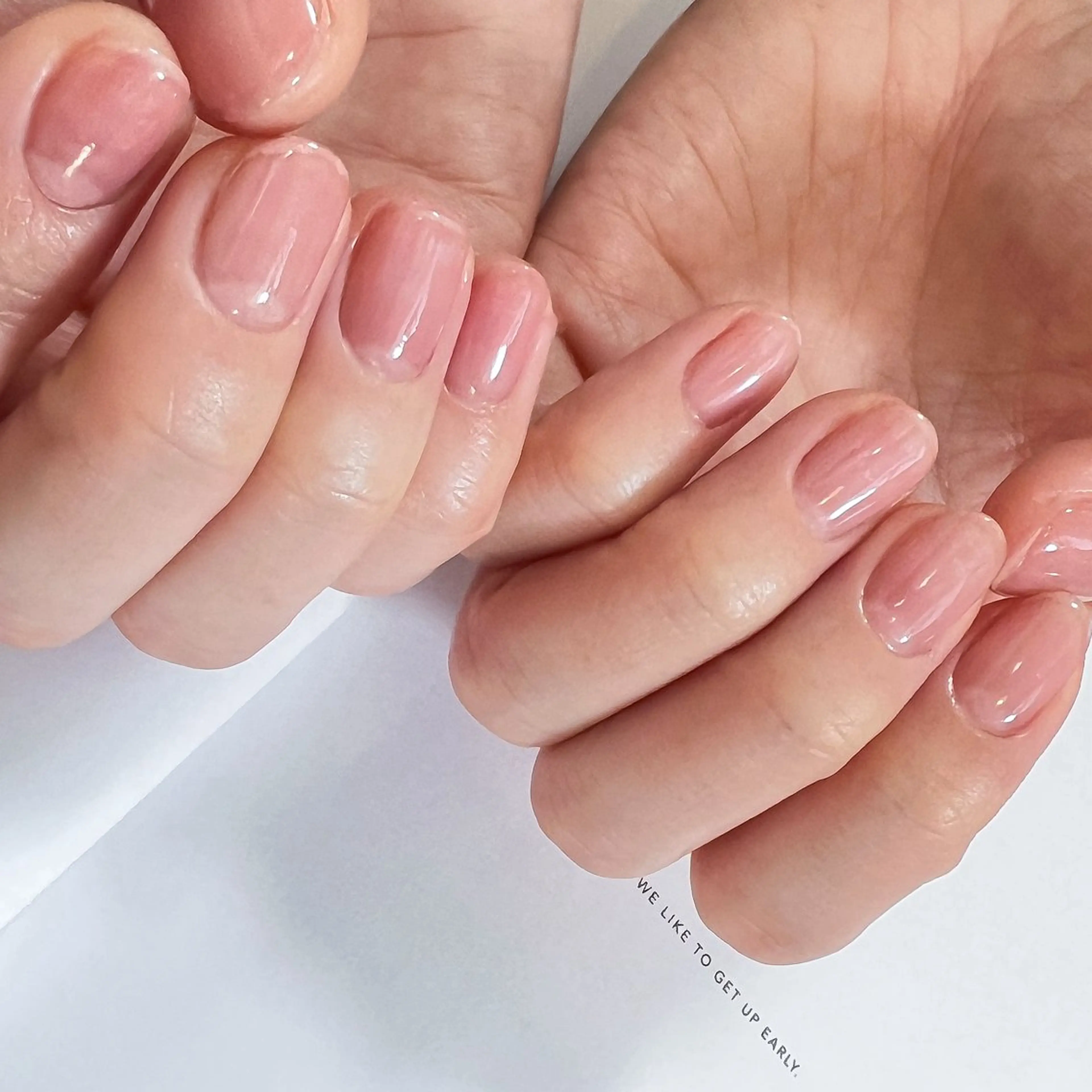 ネイル ワンカラーネイル ピンク シンプルネイル 冬ネイル pointillé .ayaのネイルデザイン