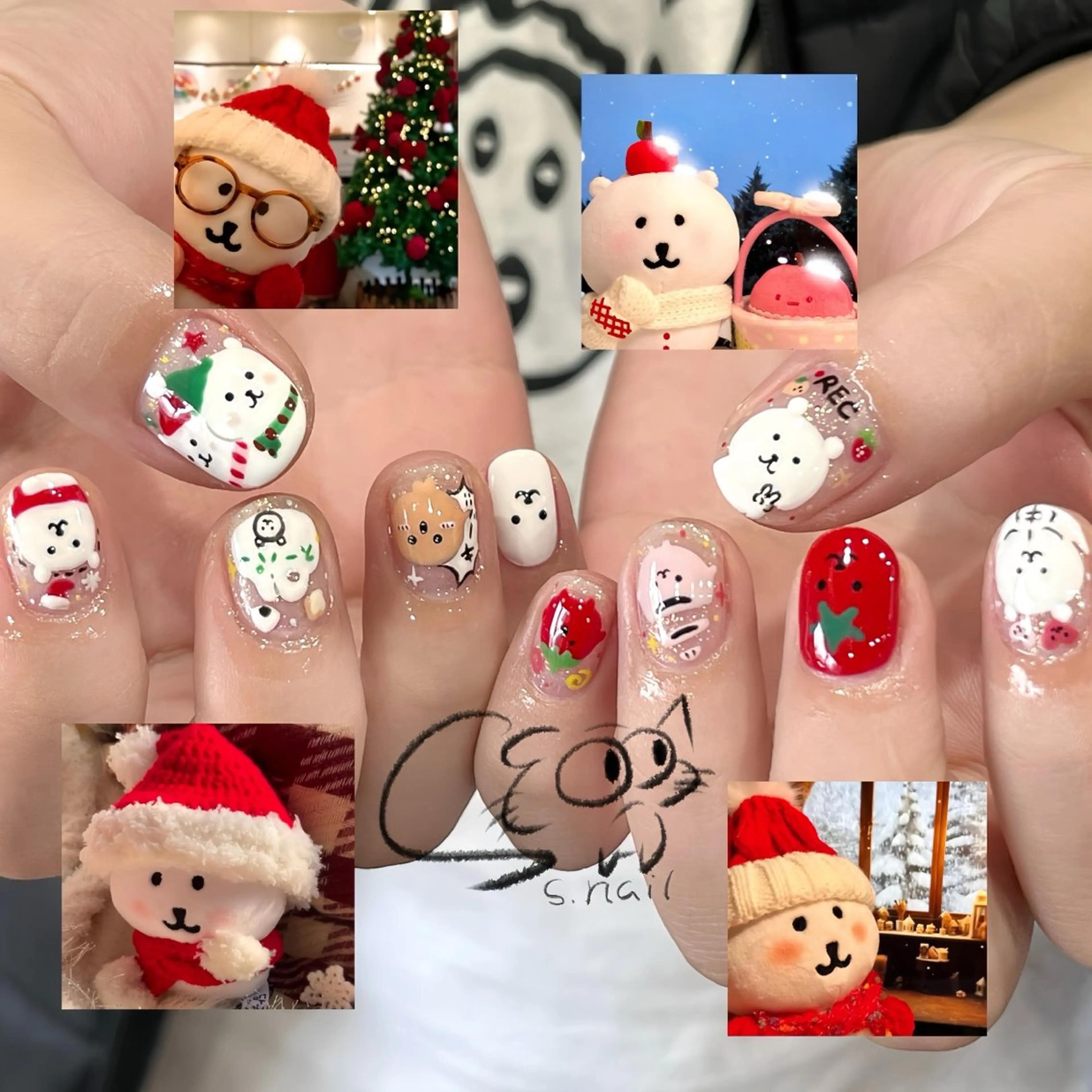 ネイル アートネイル チークネイル フレンチネイル グラデーション マグネットネイル S.nail _のネイルデザイン
