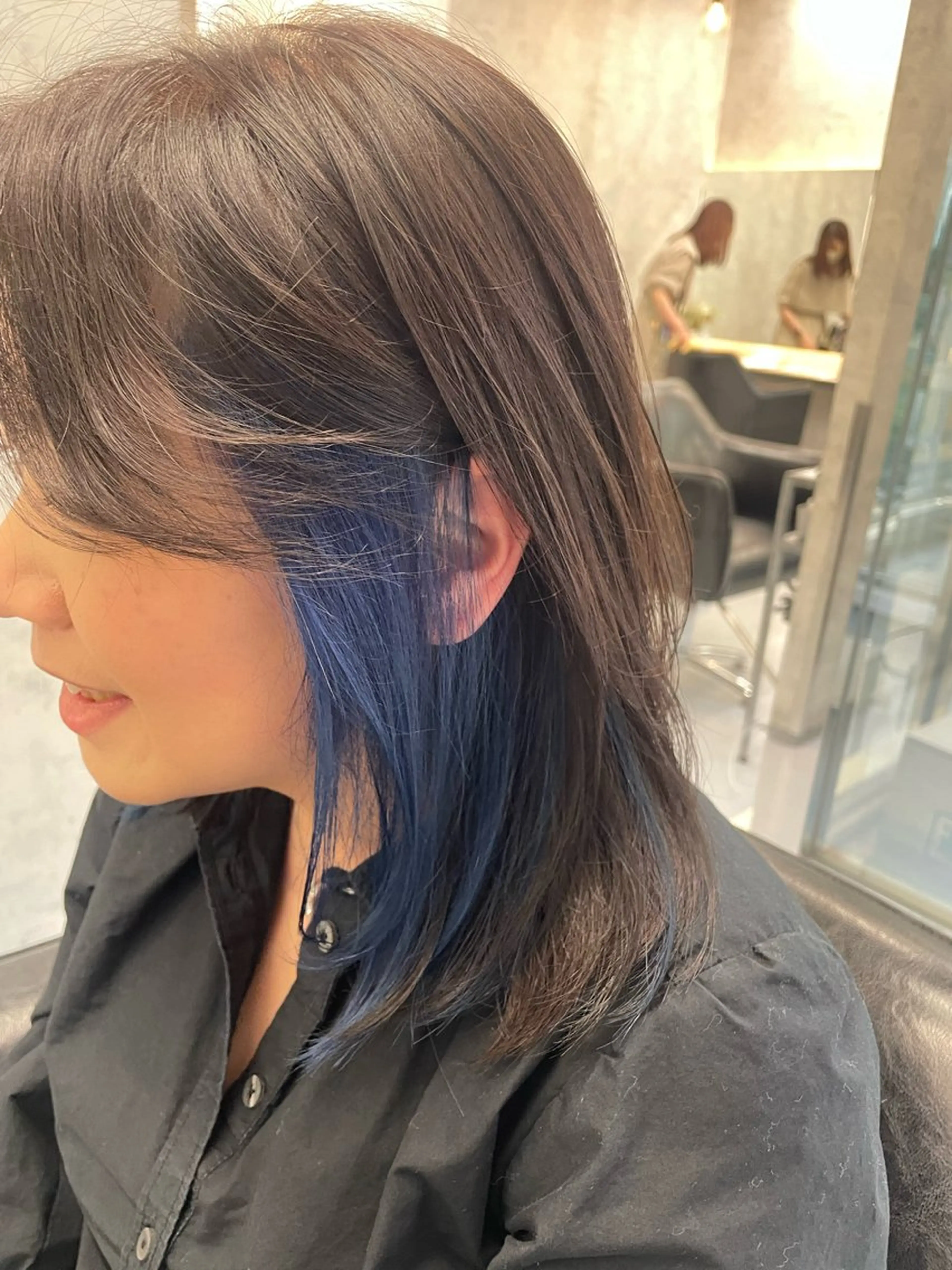 ミディアム カラー ヘアカラー トリートメント レイヤー×顔周 り×髪質改善/MIUのヘアスタイル