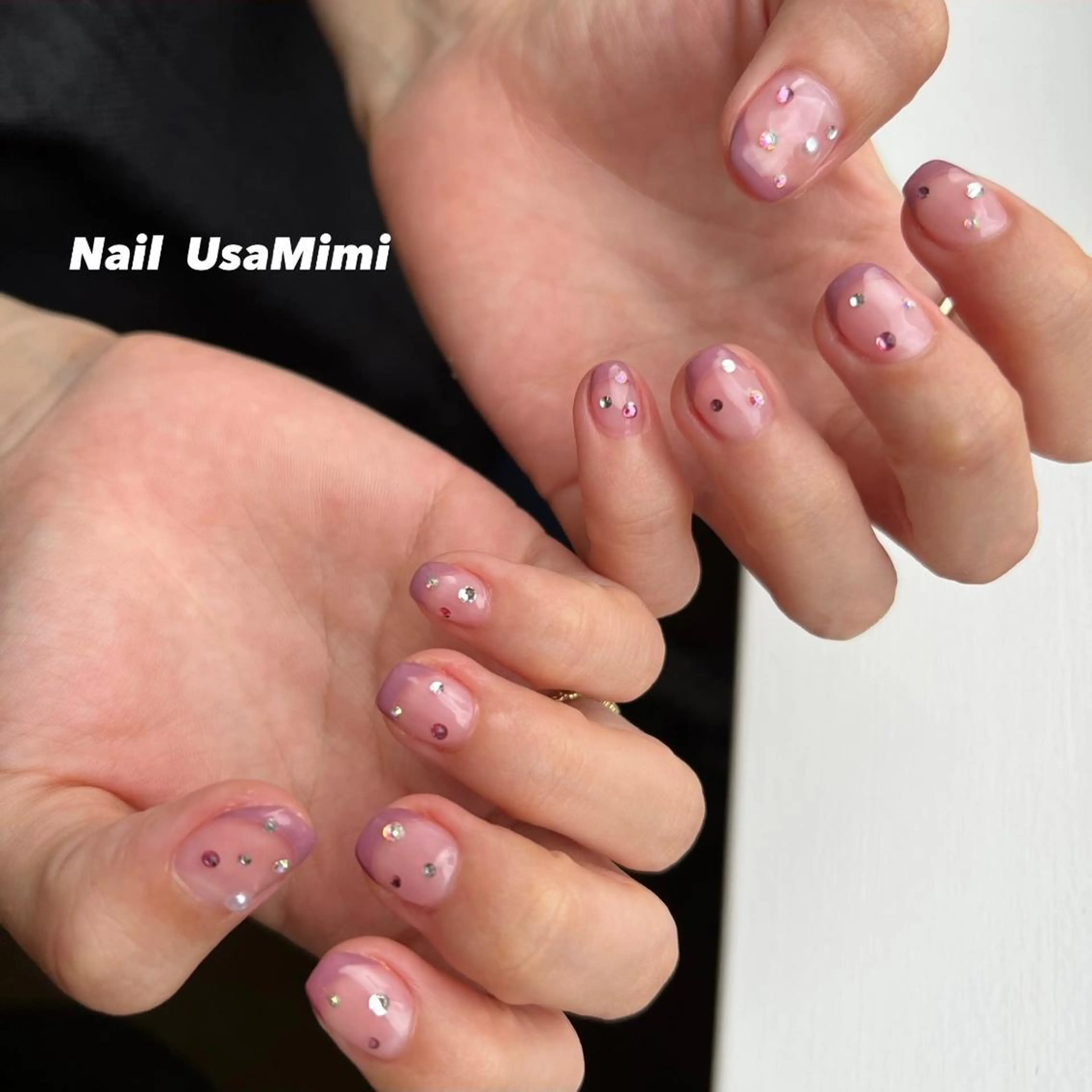 ネイル クリアネイル フットネイル ジェルネイル マグネットネイル 持ち込み 本町ネイルNail UsaMimiのネイルデザイン