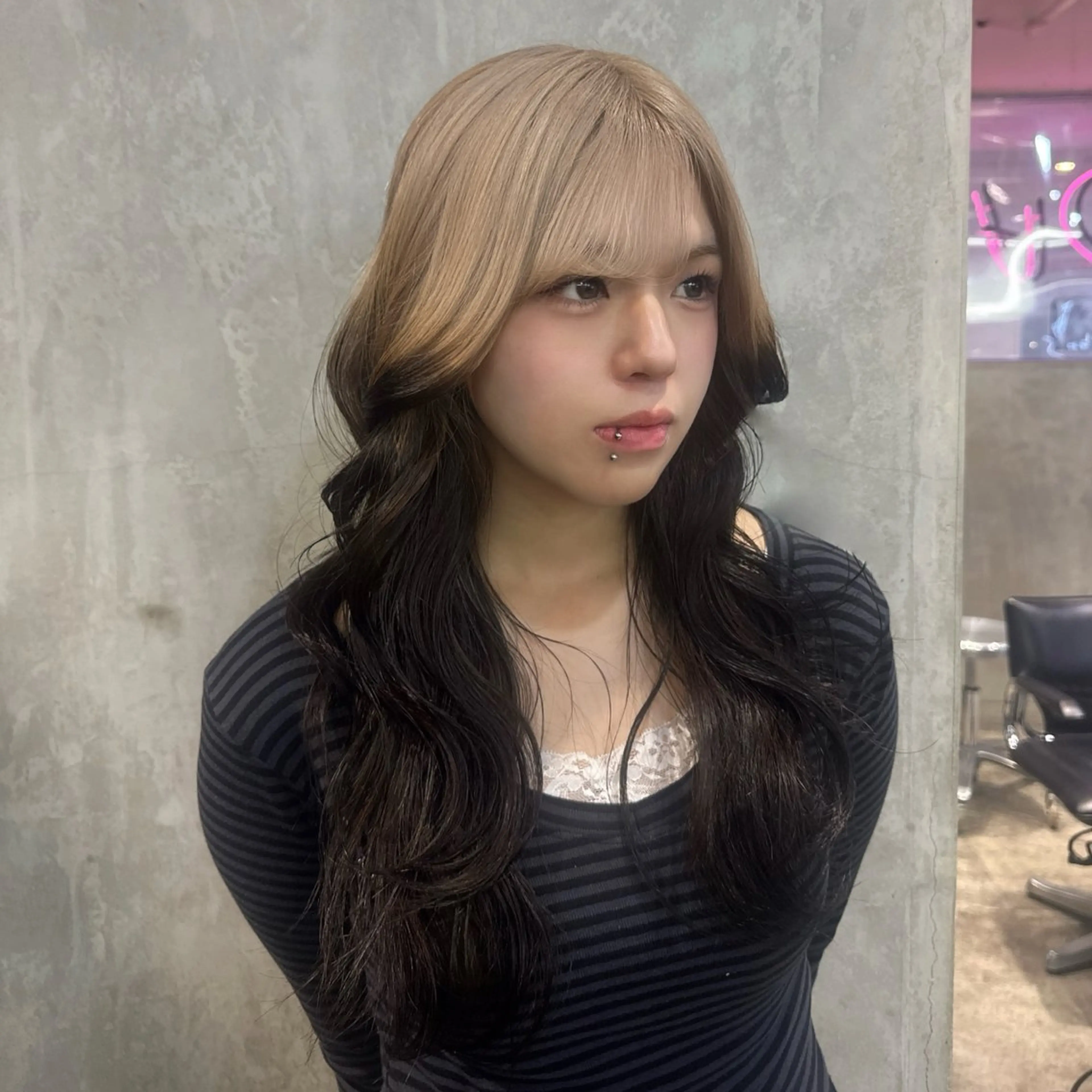 ロング カラー ヘアカラー トリートメント ヘアセット ☪ ‎ハイトーン信者 ☪️yumeka🪩のヘアスタイル