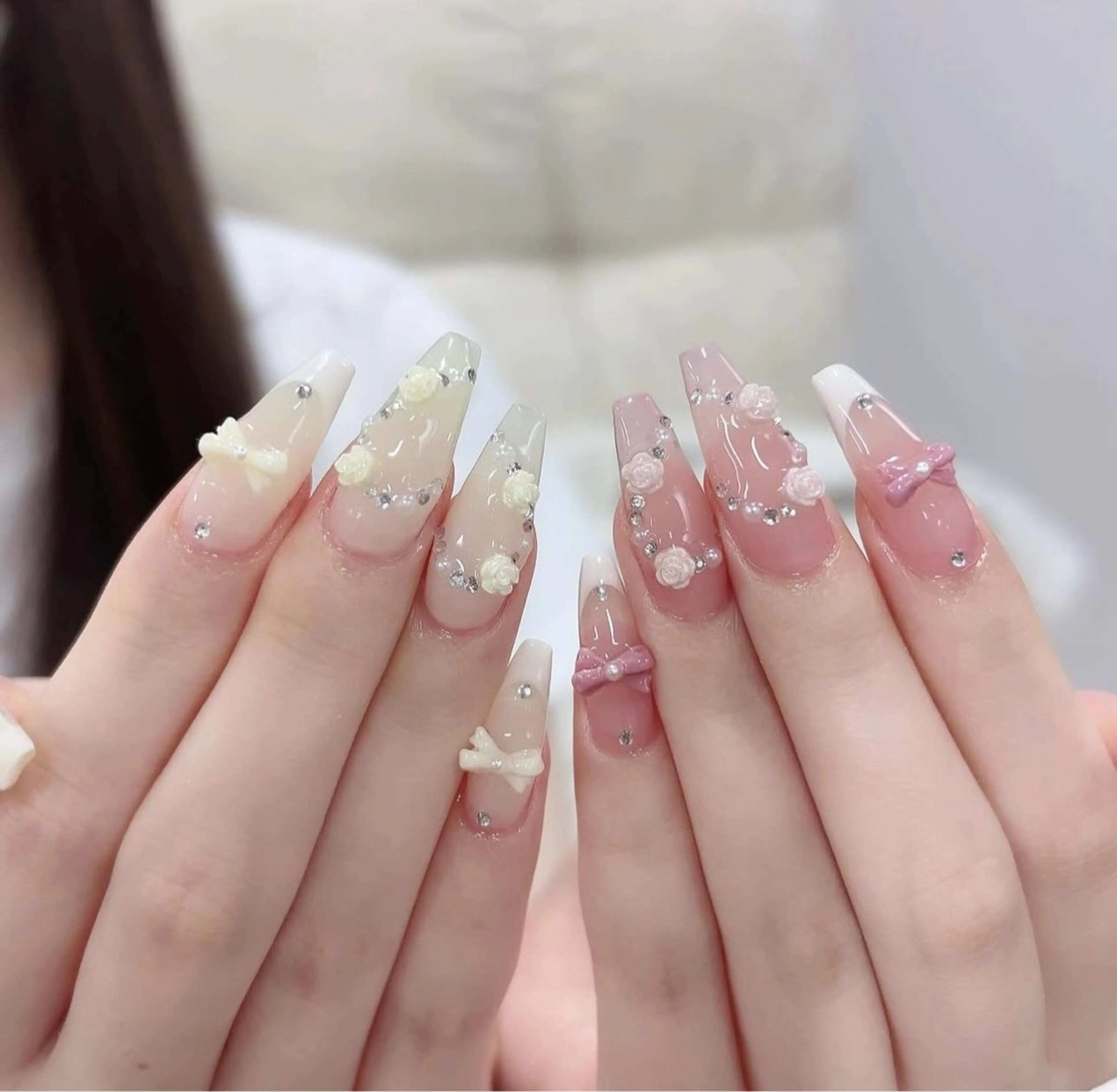 ネイル 韓国ネイル 持ち込み ニュアンスネイル ネイルチップ ハンドネイル TABI ANA.CHUOのネイルデザイン