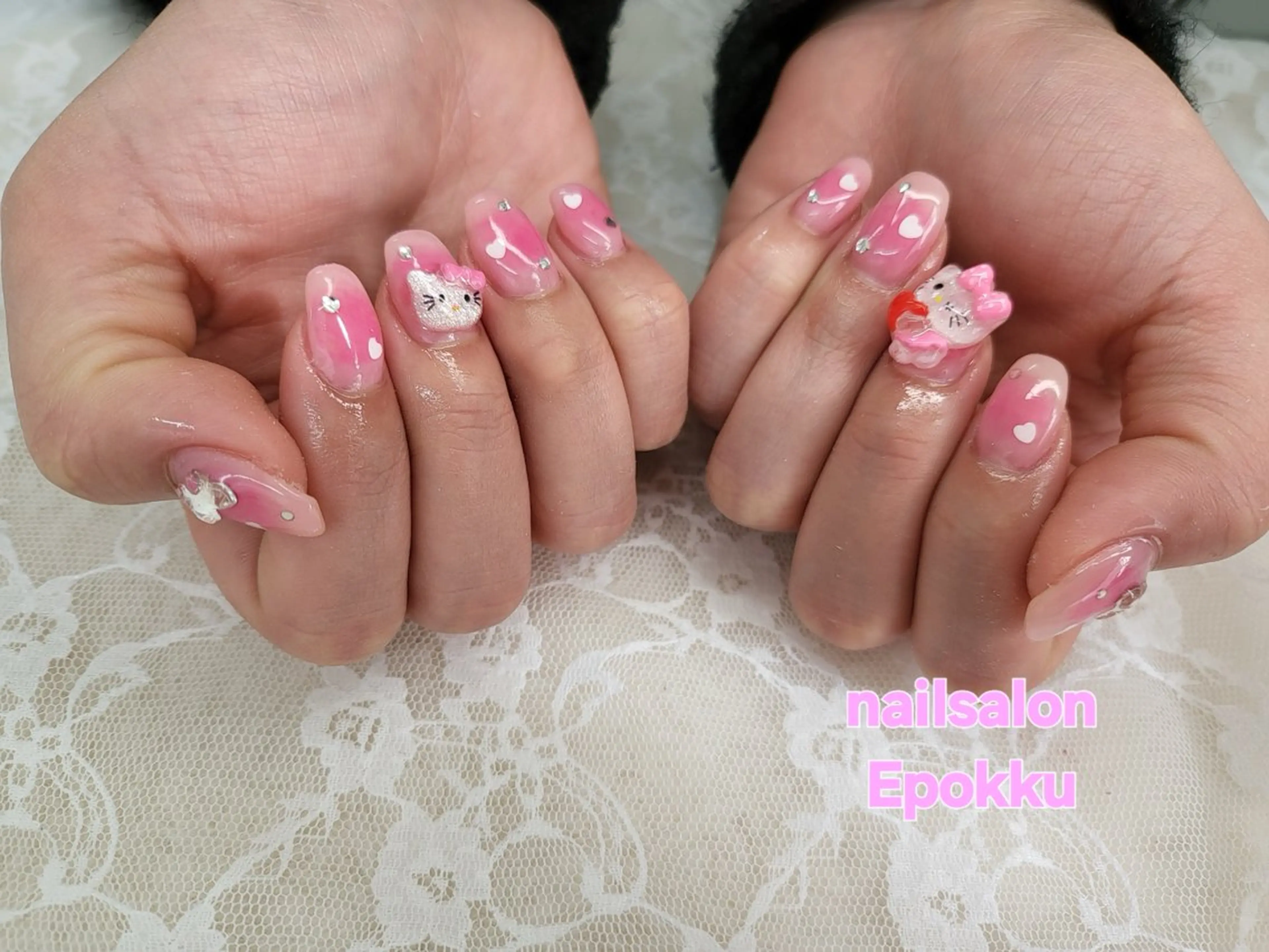 ネイル チークネイル ワンホンネイル ハンドネイル ハンドケア 心斎橋Salon Epokkuのネイルデザイン