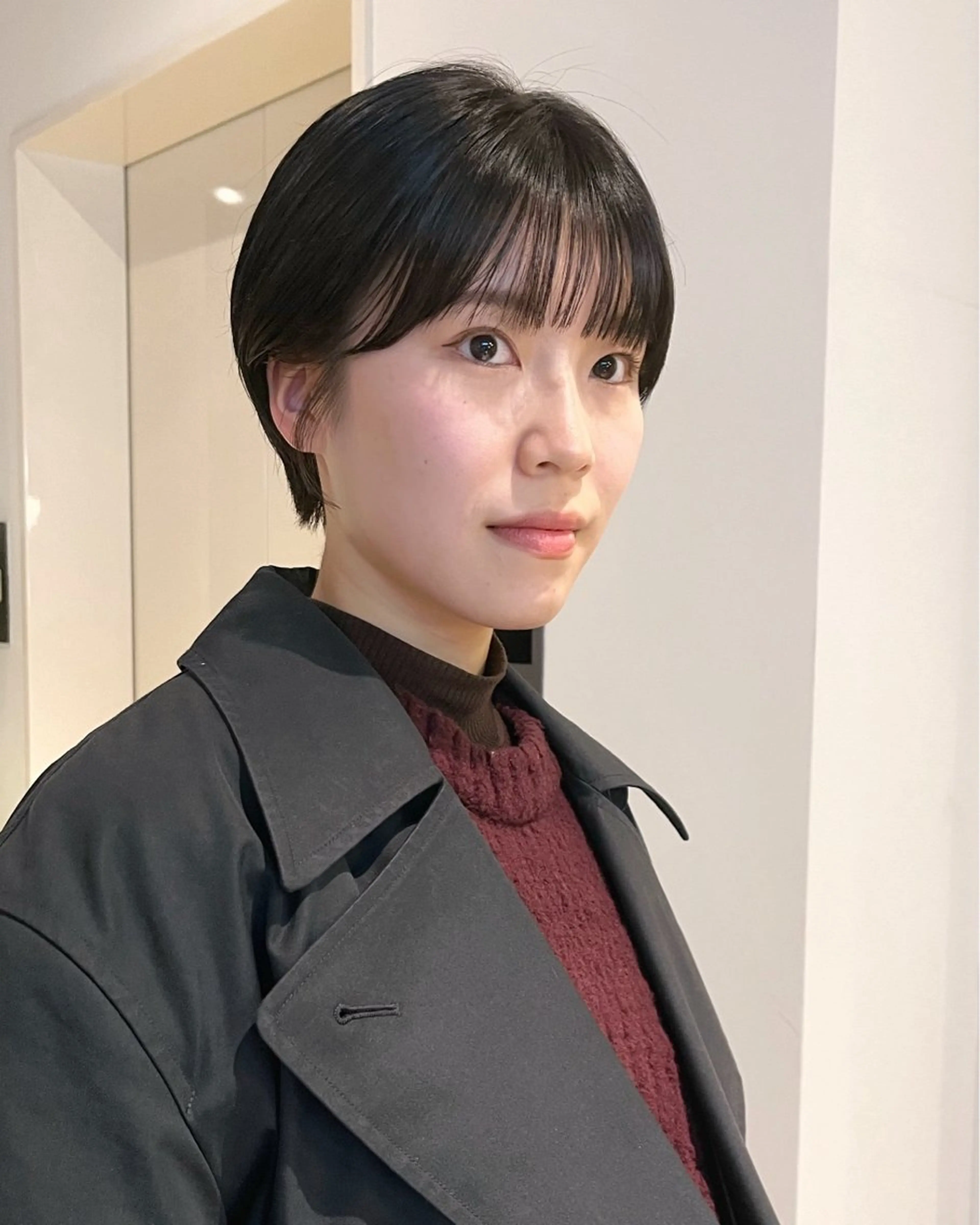 ショート カラー かわい りほのヘアスタイル