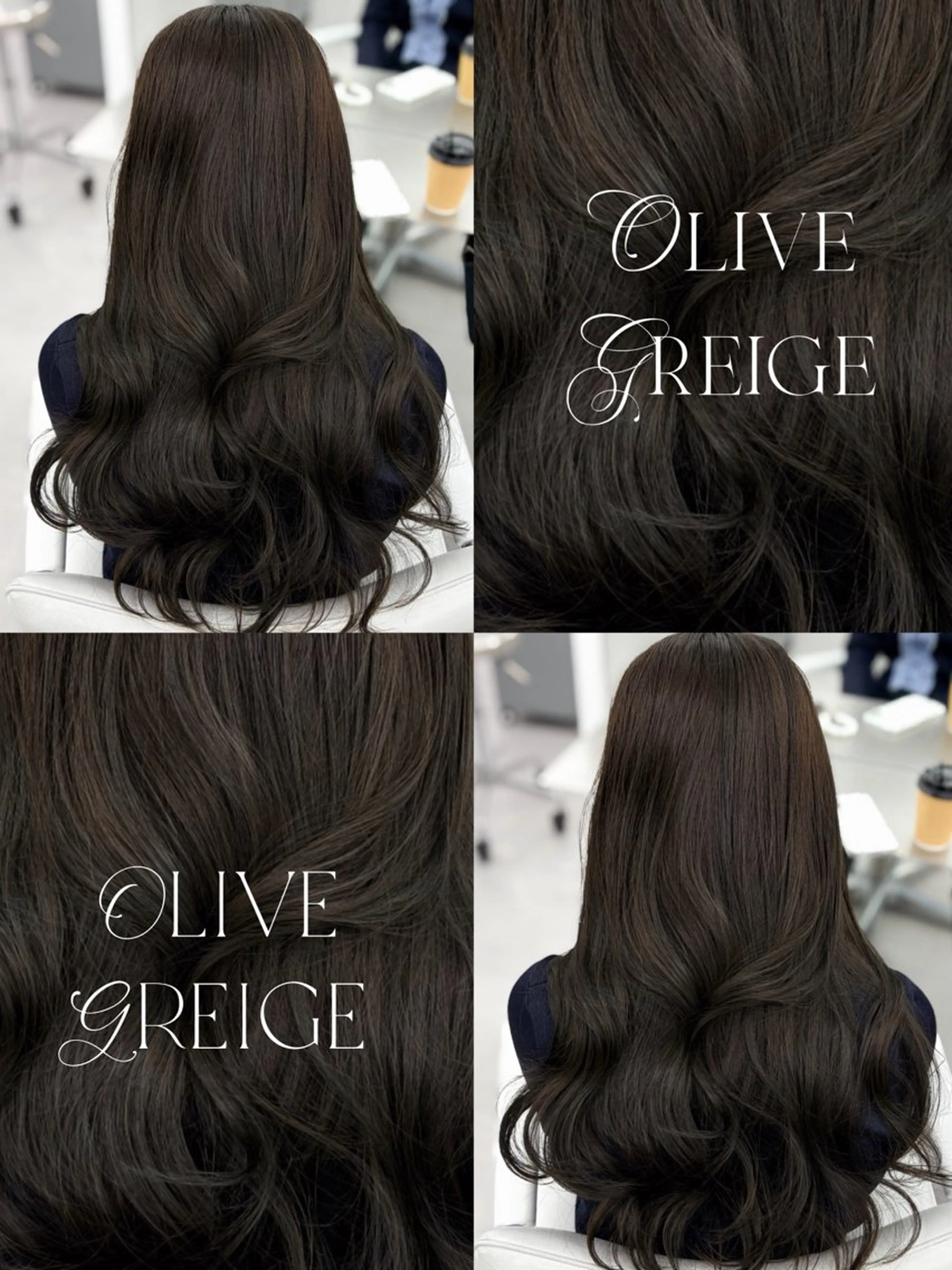 ロング カラー 透明感カラー グレージュ 韓国ヘア/透明感 カラー🎀/室 結菜のヘアスタイル