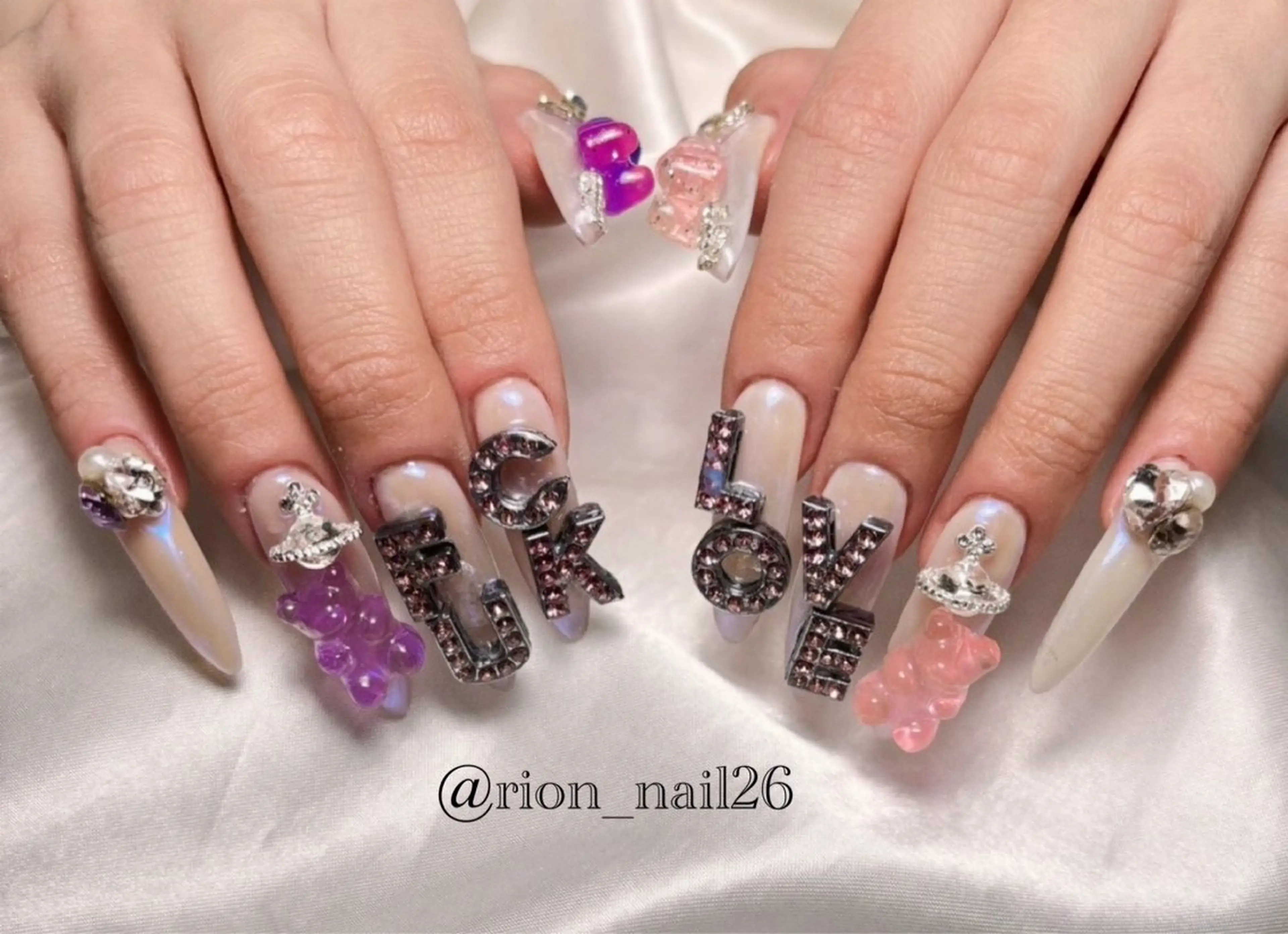 【120分持ち込みコース】有料パーツつけ放題❤️‍🔥画像持ち込み🙆‍♀️パーツ&アート込み💖の写真