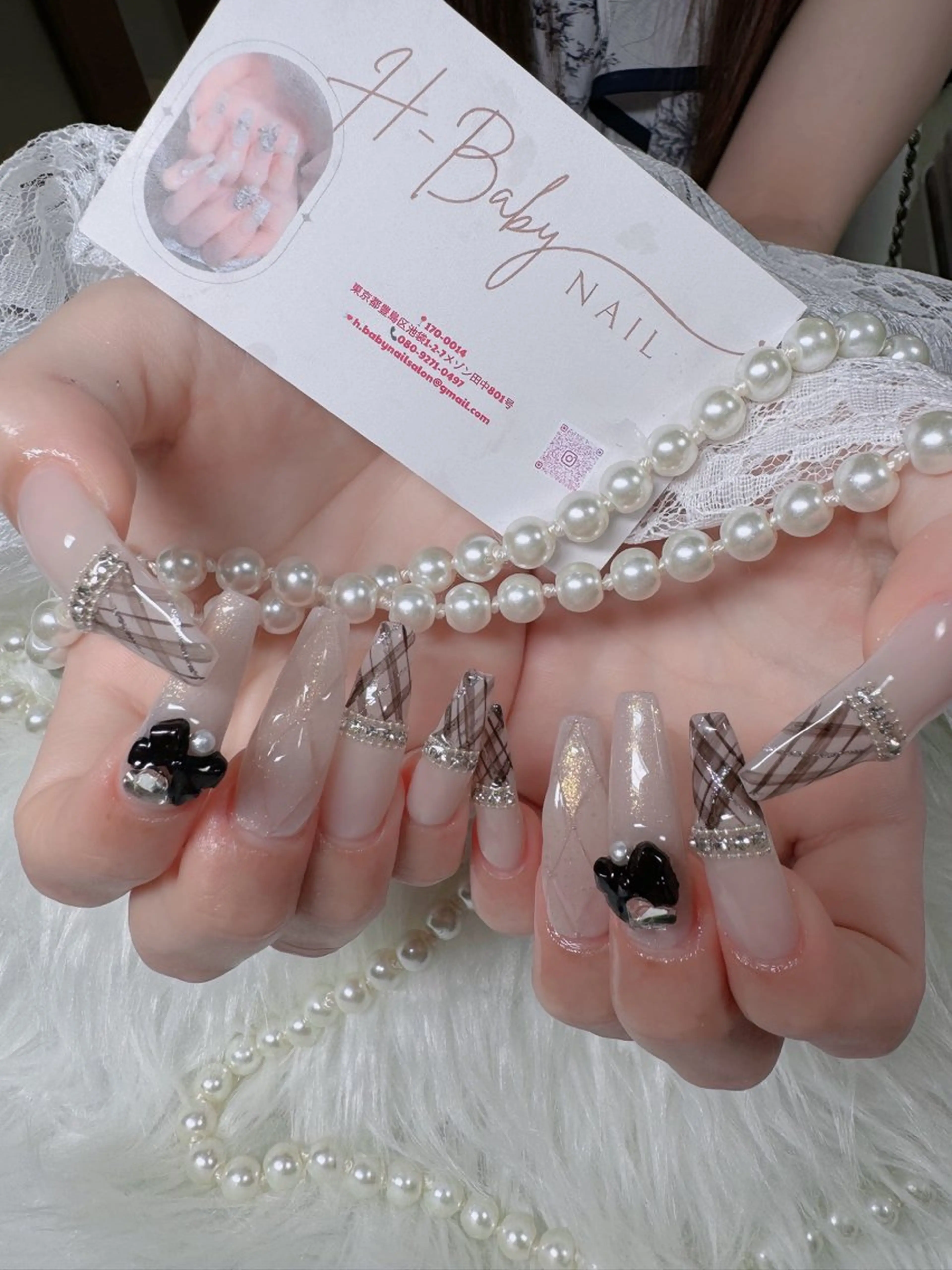 ネイル オーロラネイル フレンチネイル ジェルネイル ハロウィン キラキラネイル H.baby Nail Salonのネイルデザイン