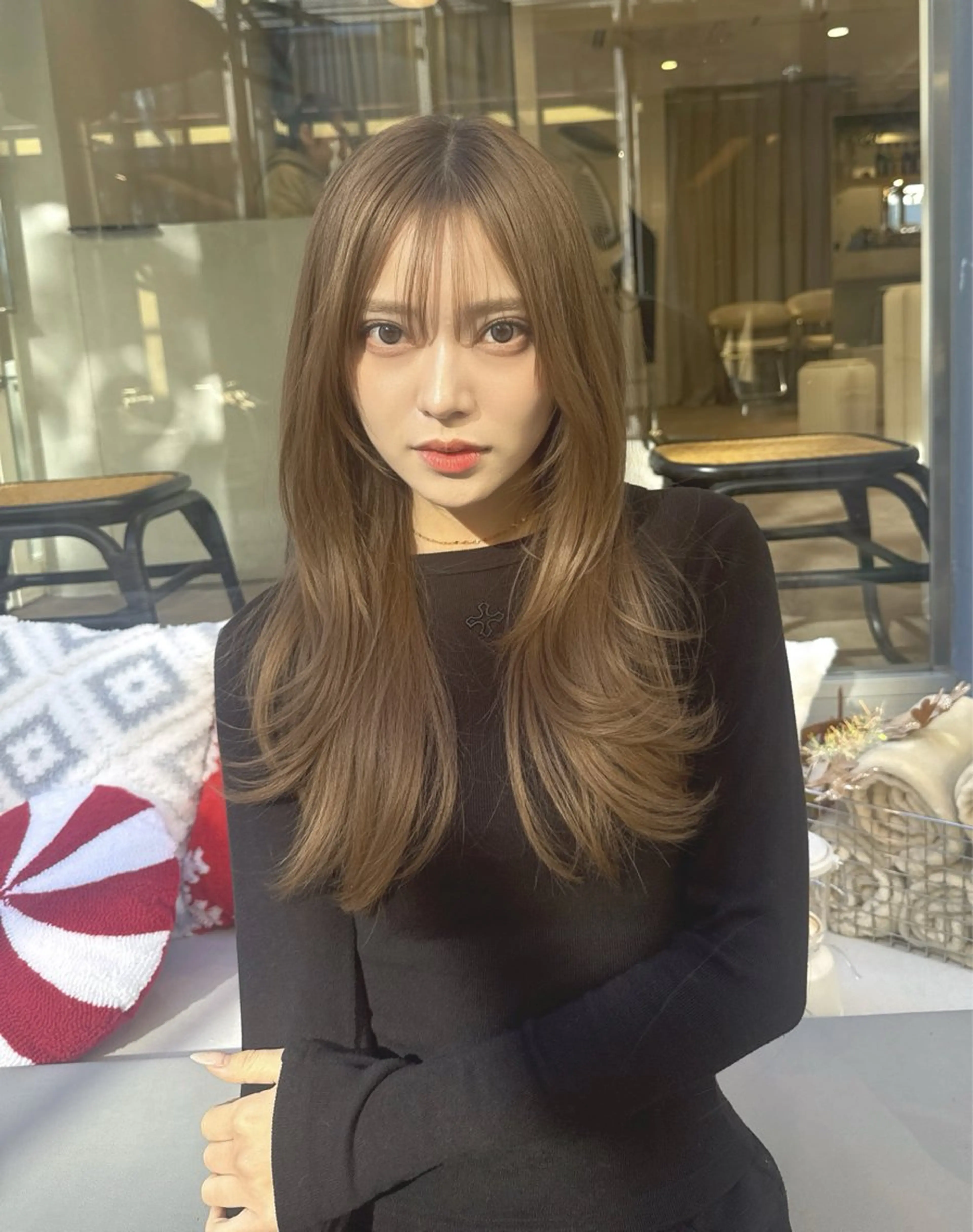 ロング カラー ベージュカラー 透明感カラー フォギーベージュ レイヤーカット カット ヘアカラー トリートメント 💎透明感カラー特化 💎TAISEIのヘアスタイル