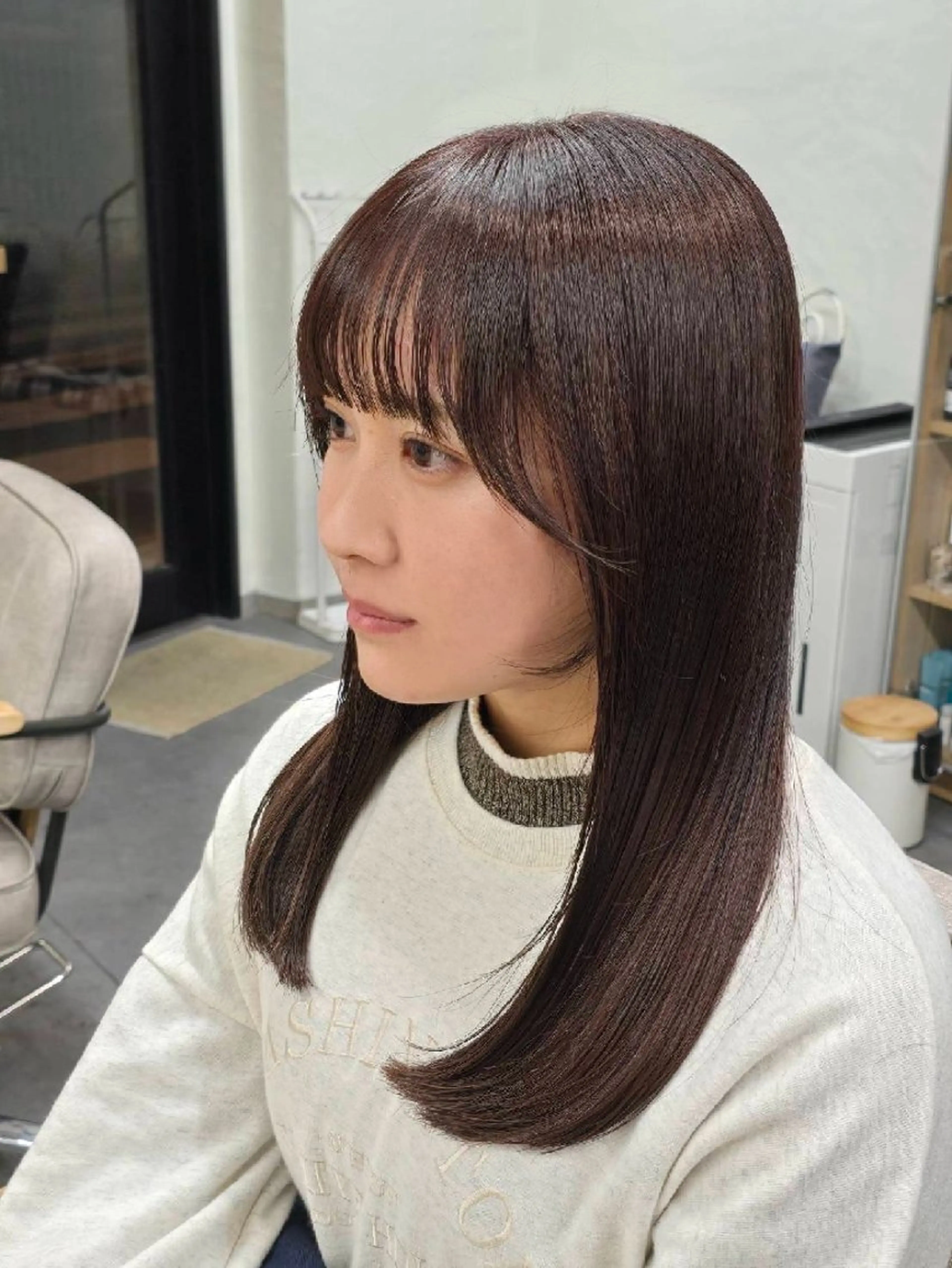 ロング カラー ブラウンカラー マロンブラウン 渡辺祐輔 レイヤー✂ 透明感🫧艶カラー✨のヘアスタイル