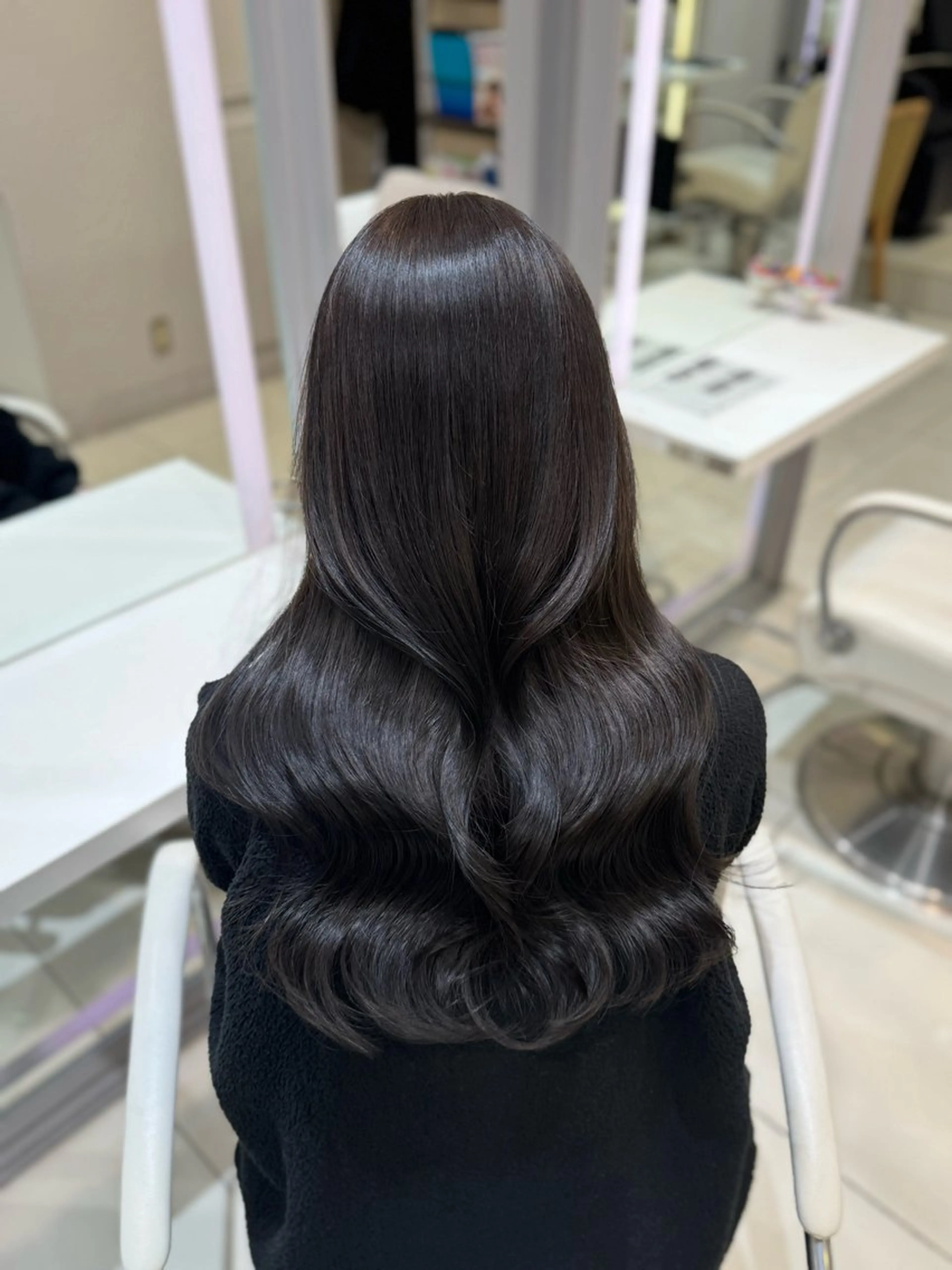 ロング カラー ブリーチ 透明感カラー グレージュ アイスグレージュ 表参道/ブリーチ/ みずは🎀のヘアスタイル