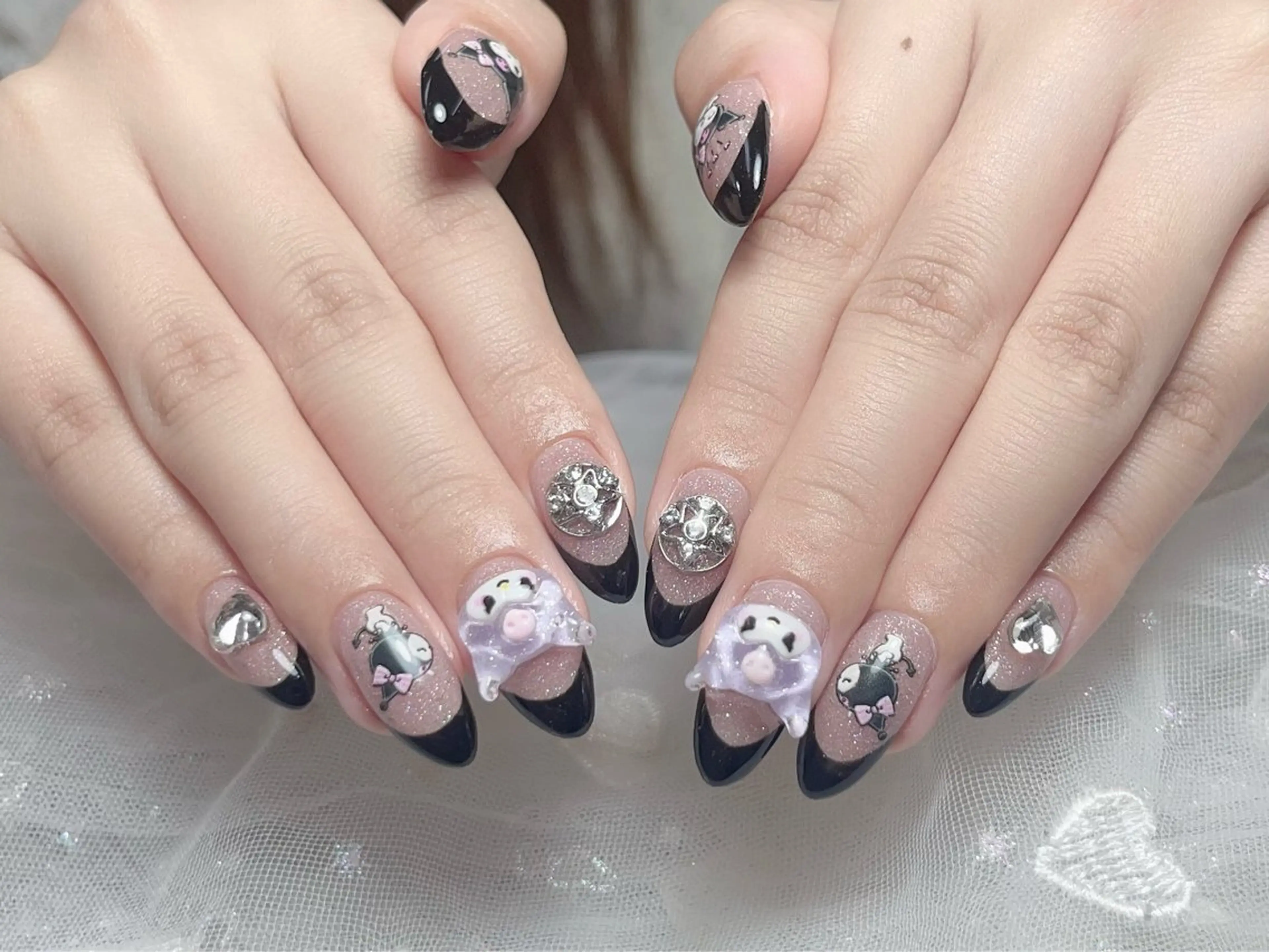 ネイル ボルドー チークネイル 長さ出し フレンチネイル ジェルネイル Belle Nail Salonのネイルデザイン