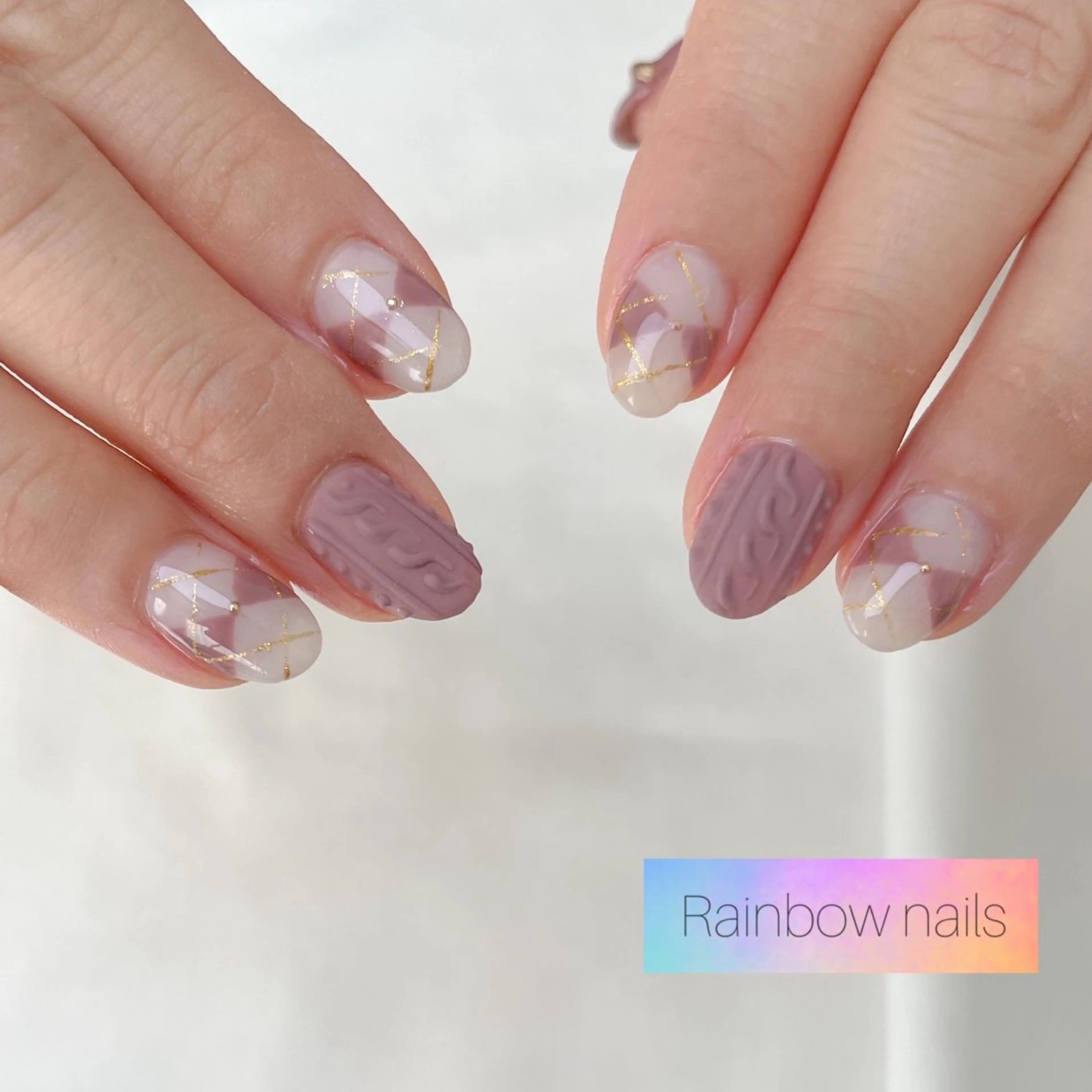 ネイル Rainbow nailsくろちゃんのネイルデザイン