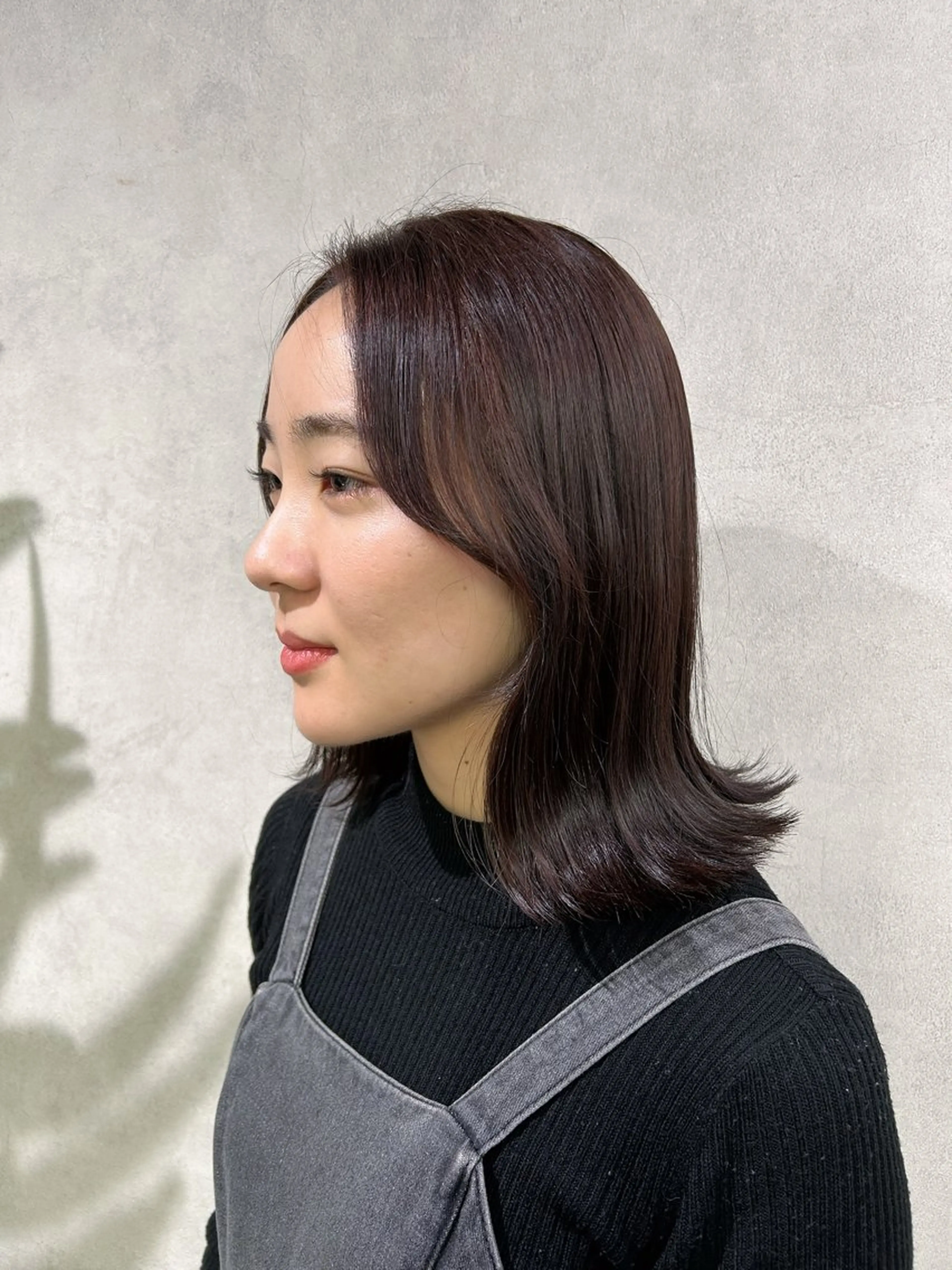 ミディアム 顔周りカット ボブ/レイヤー/ ダブルカラー/みのりのヘアスタイル