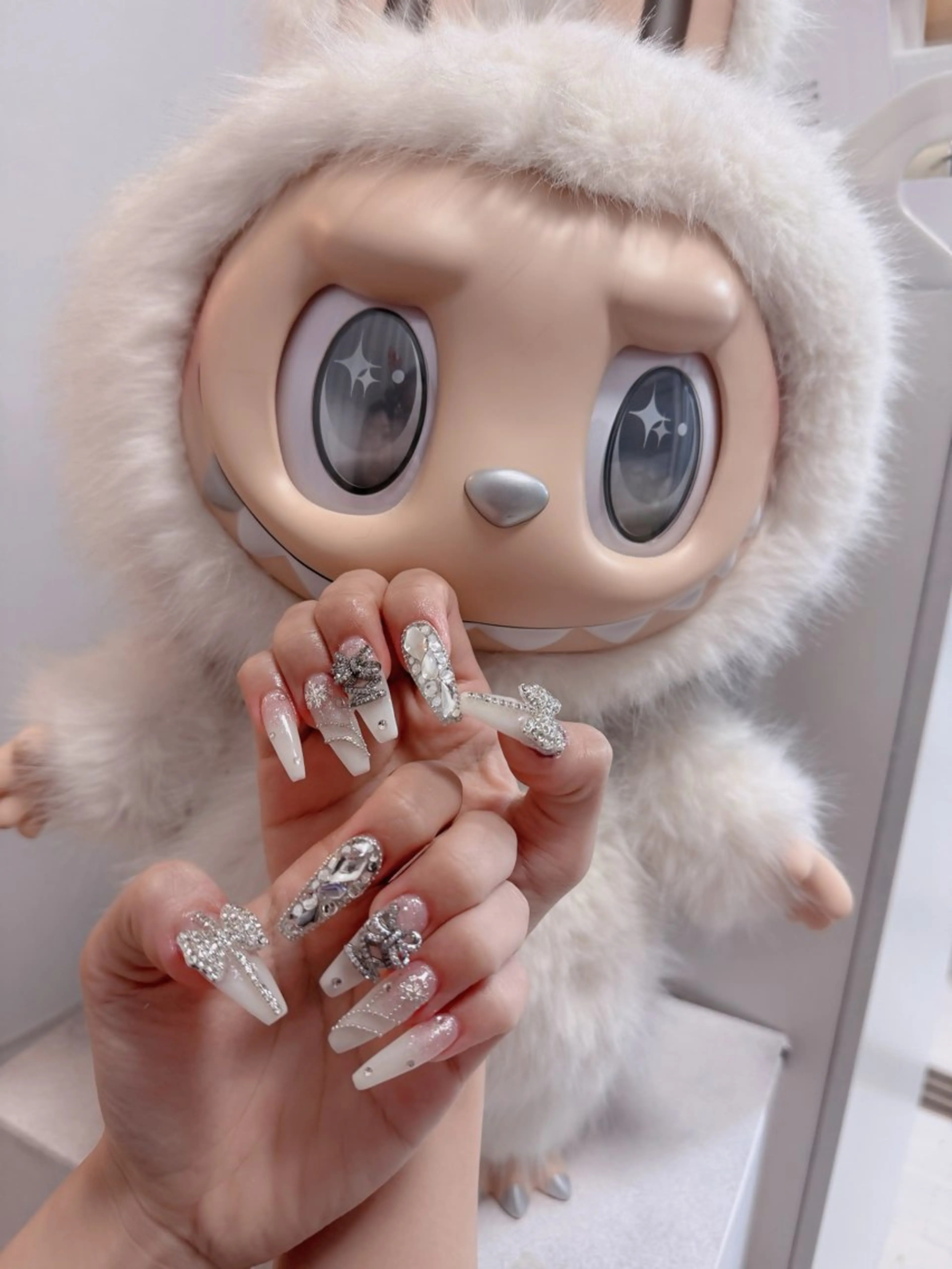 ネイル フレンチネイル ジェルネイル ガラスフレンチ ハロウィン ハート ハンドネイル H.baby Nail Salonのネイルデザイン