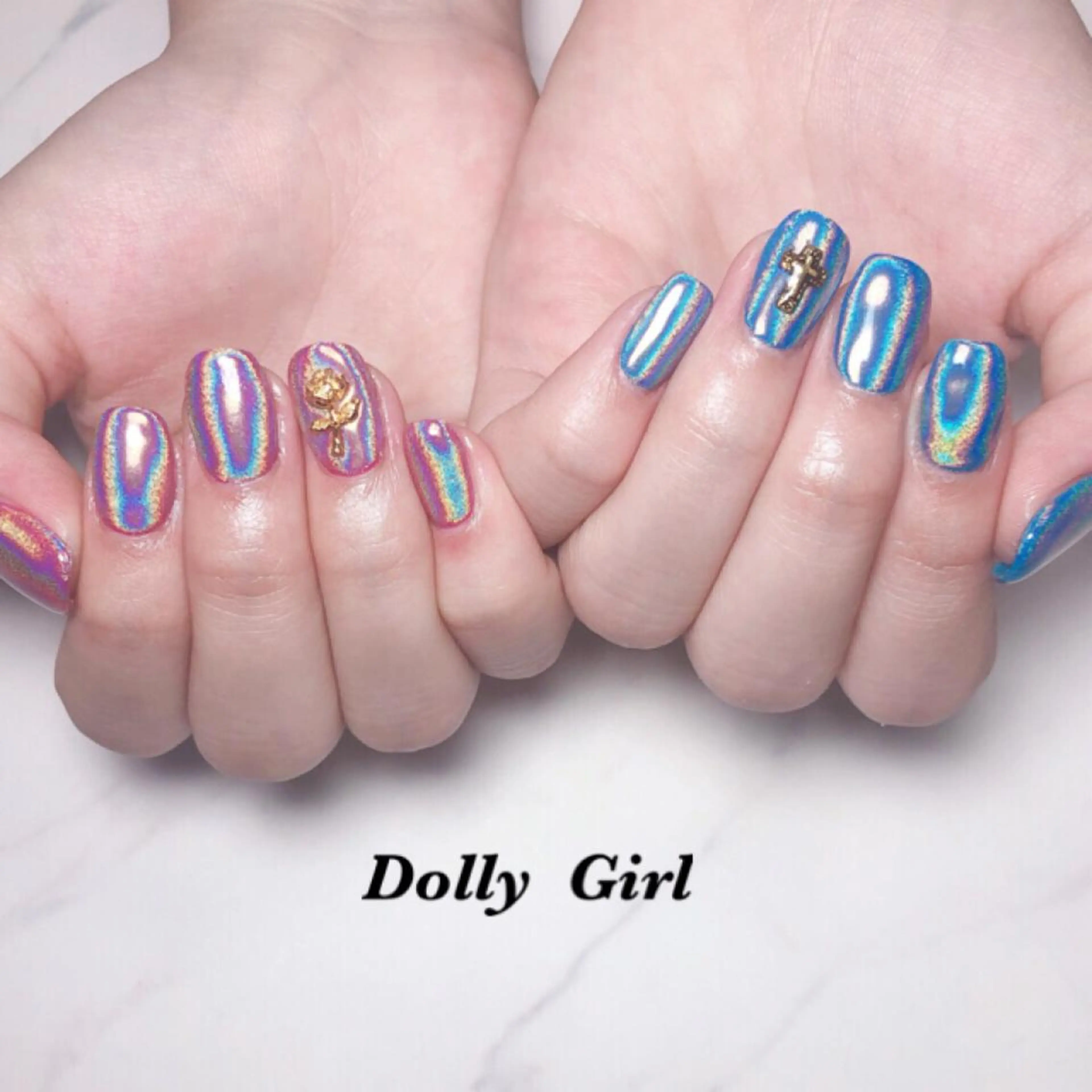 ネイル ミラーネイル DollyGirl KYOKOのネイルデザイン