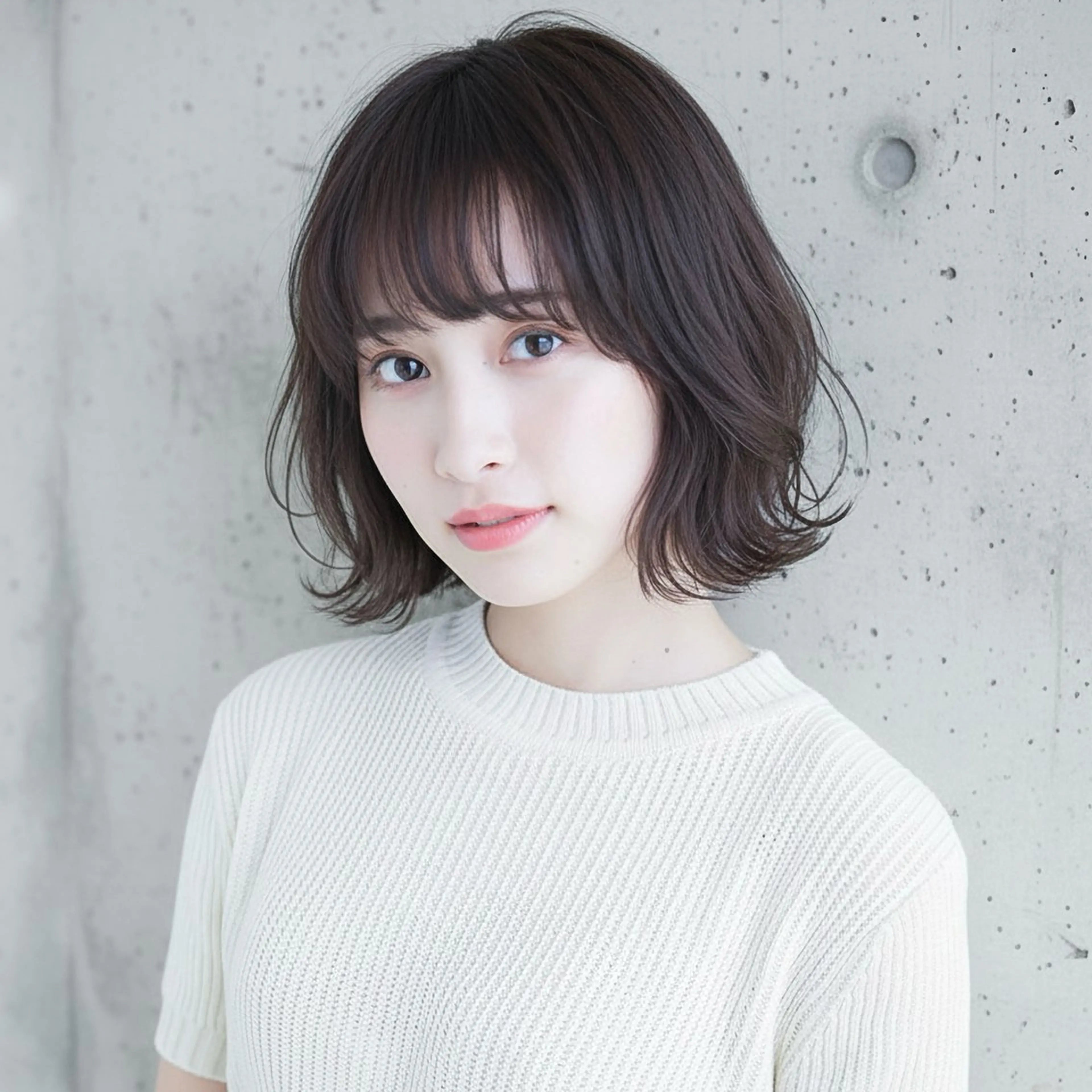 ミディアム カット ヘアカラー ハッシュカット 田窪珠妃のヘアスタイル