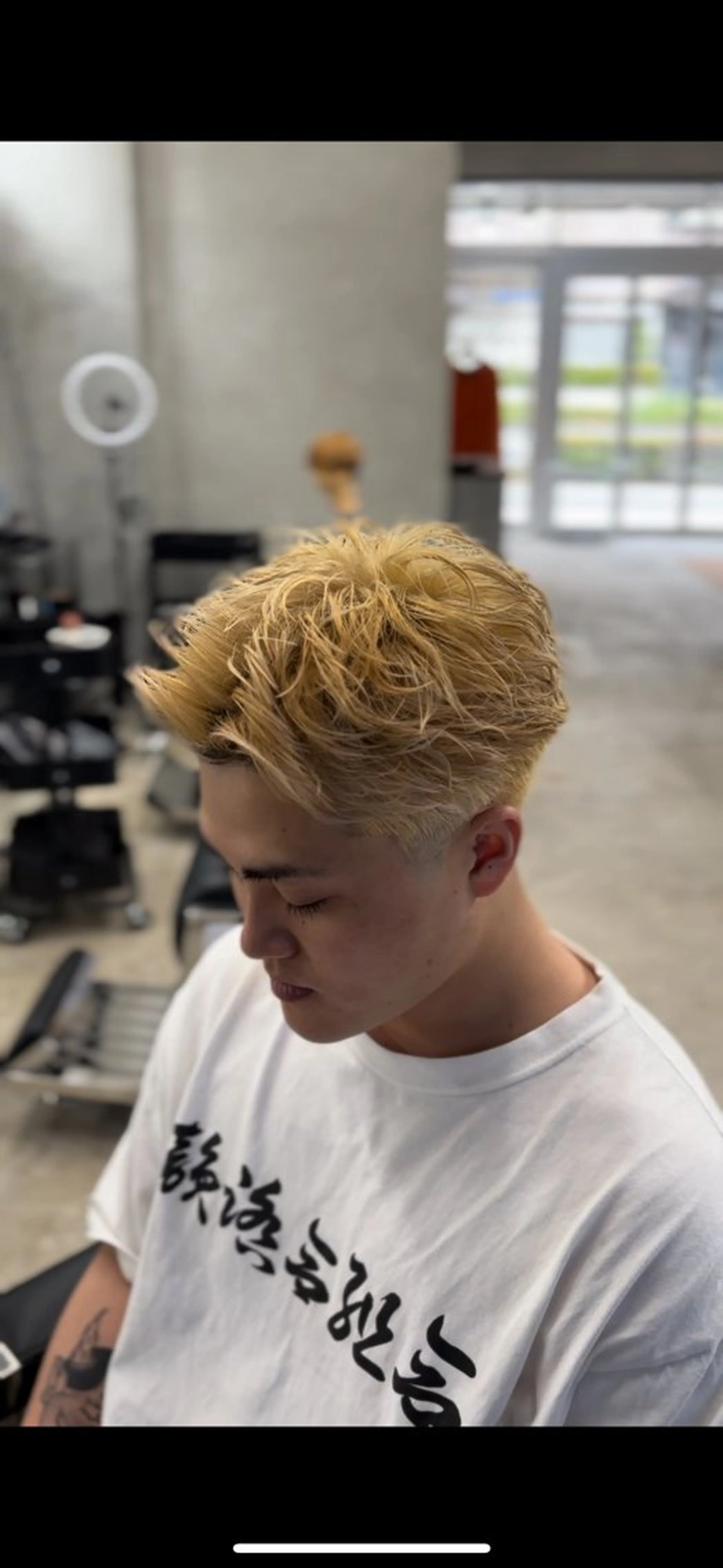 ショート カラー メンズ メンズブリーチ ブリーチ ショートヘア 矢崎 裕哉のヘアスタイル