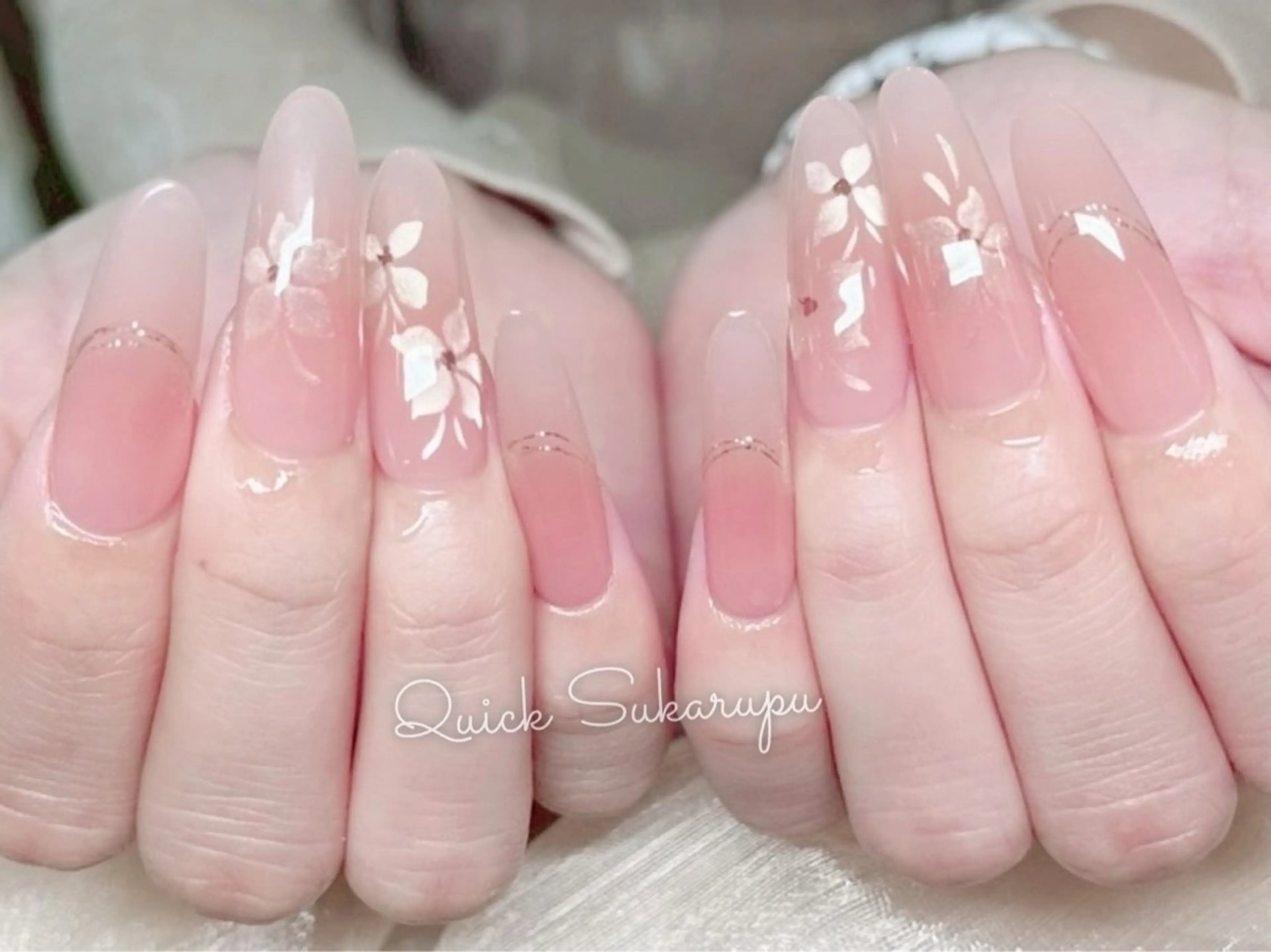 ロング ハンドネイル Quick Sukarupuのネイルデザイン