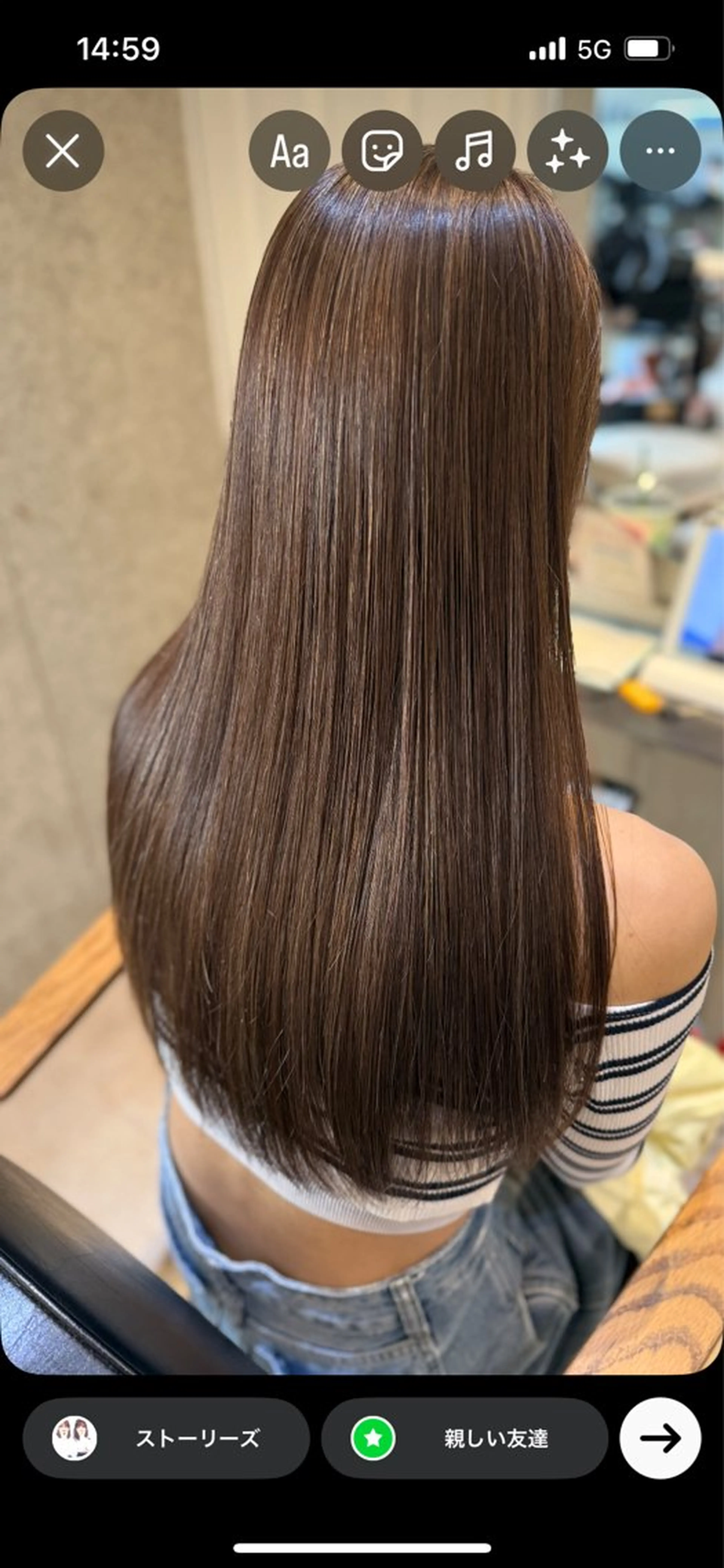 ロング カラー ブラウンカラー トリートメント 艶感カラー／フェザー レイヤー／meguのヘアスタイル