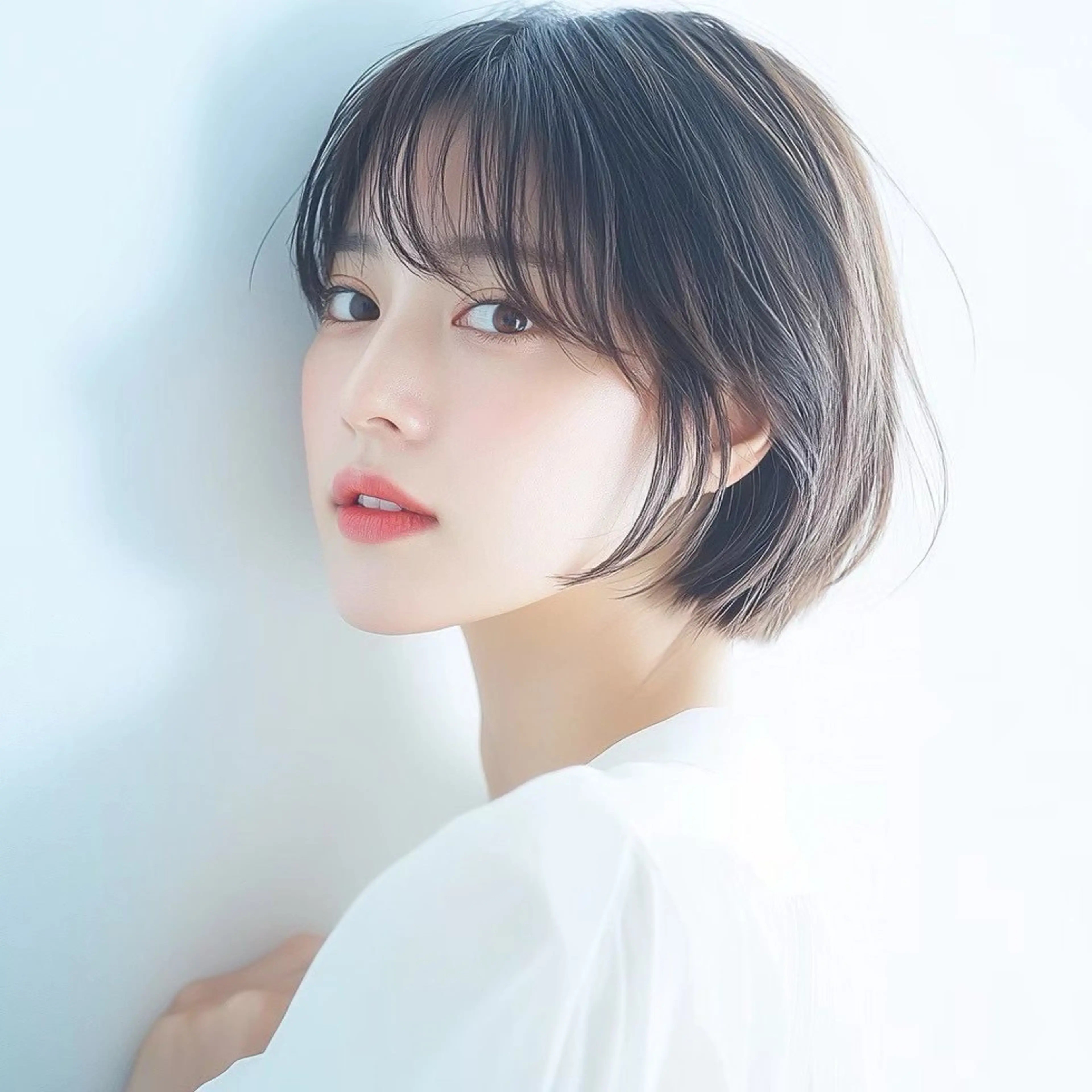 ショート 近野 彩香のヘアスタイル