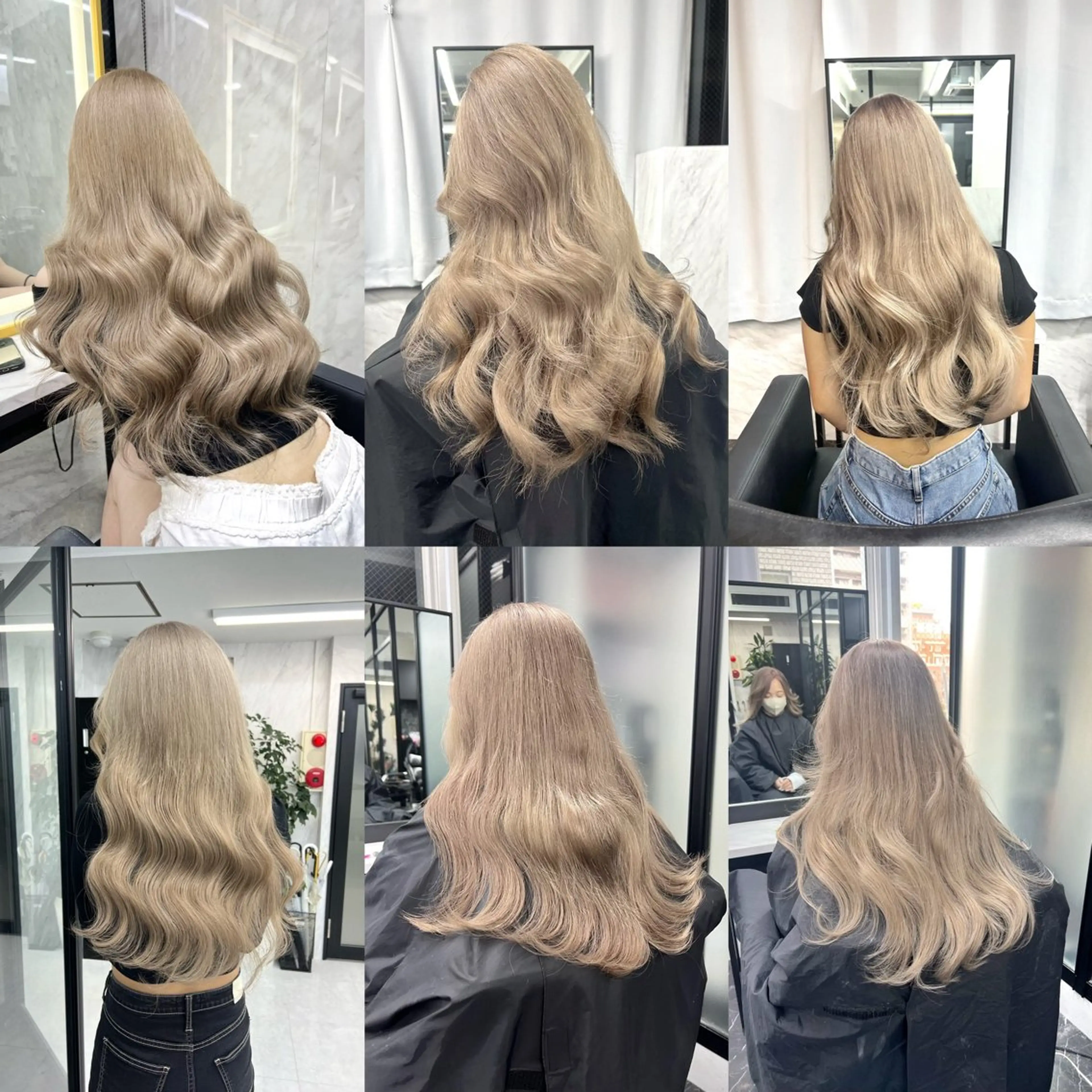 ロング カラー ベージュカラー ブリーチ 透明感カラー ハイトーンカラー 梅田/ハイトーン エクステ/yuu🩶のヘアスタイル
