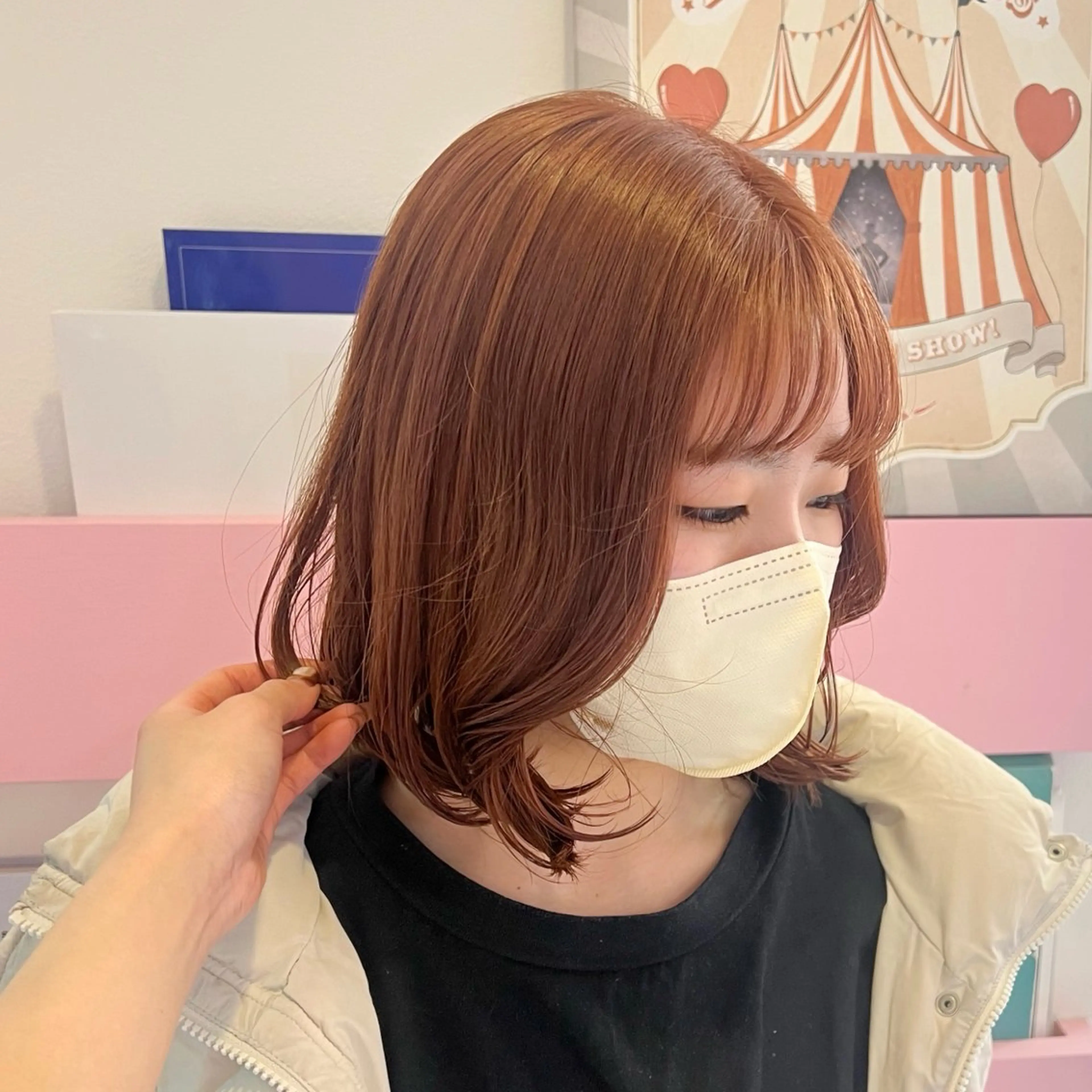 ショート カラー ベージュカラー ピンクカラー ピンクベージュ ヘアカラー トリートメント 🎀ダブルカラー/ ピンク×ガーリー🎀のヘアスタイル