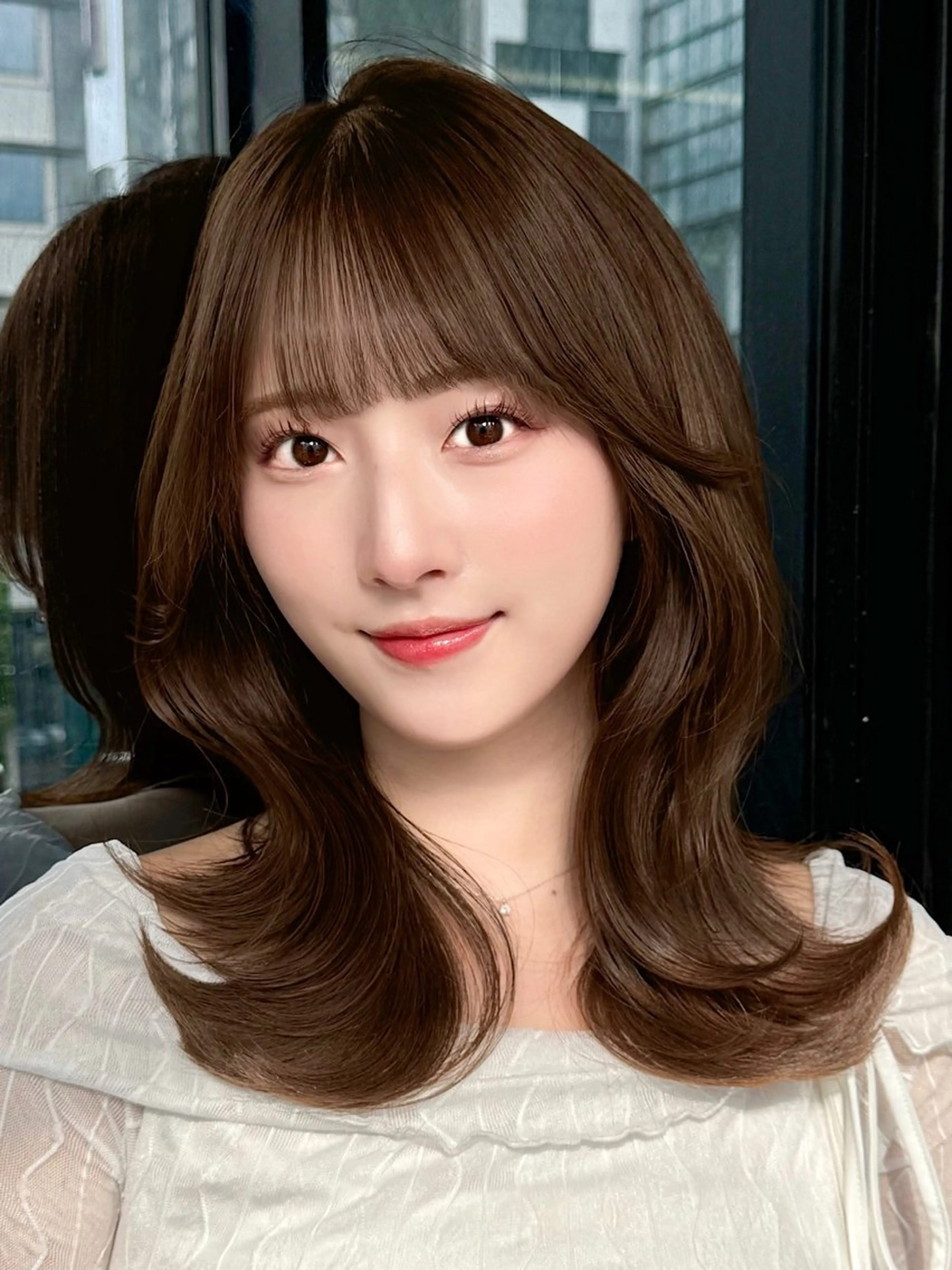 セミロング 映える顔まわり/前髪 特化 💗 ユキマのヘアスタイル