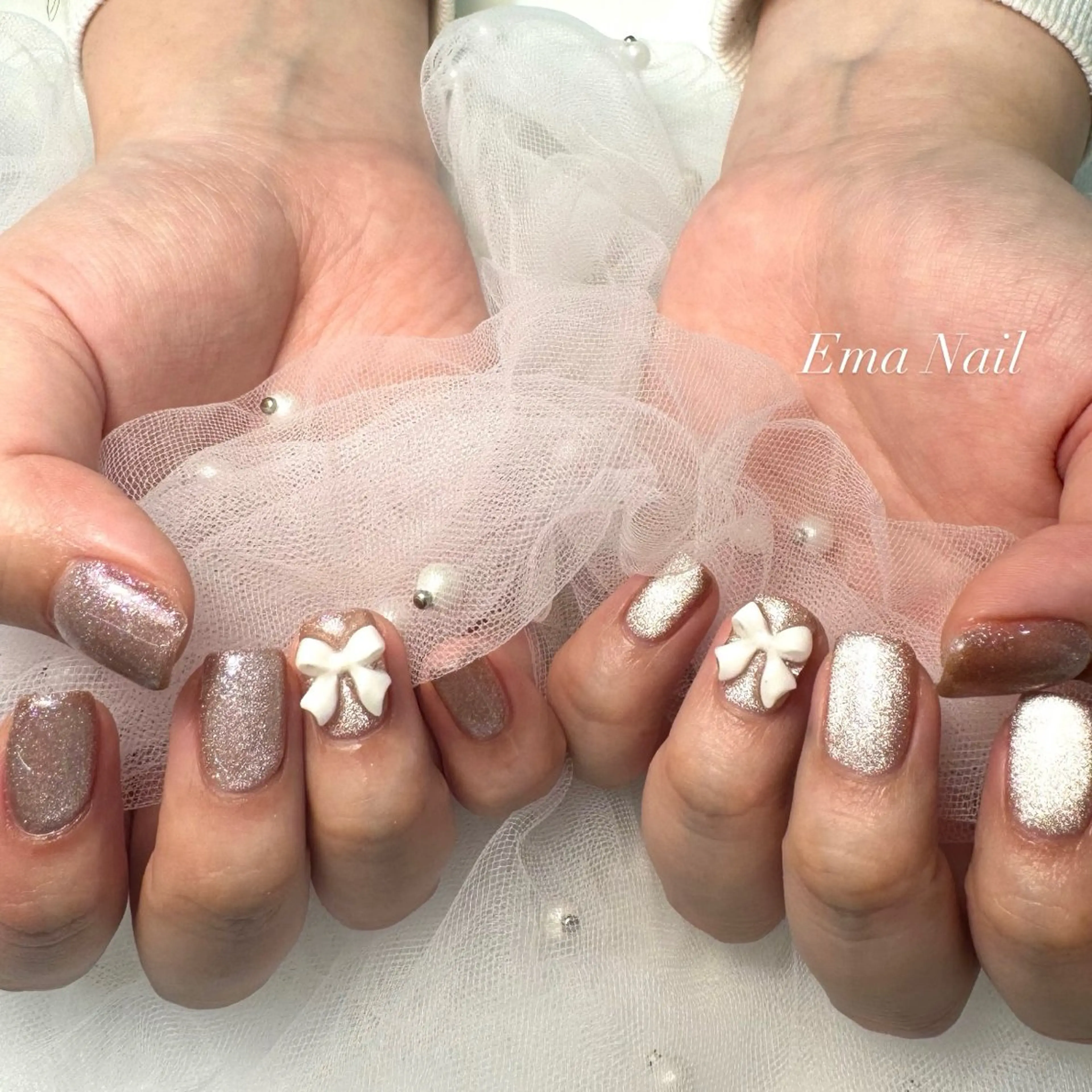 ネイル マグネットネイル ハンドネイル EmaNail＋KIHAKUYA東大阪瓢箪山店所属・EmaNail YUIのネイルデザイン