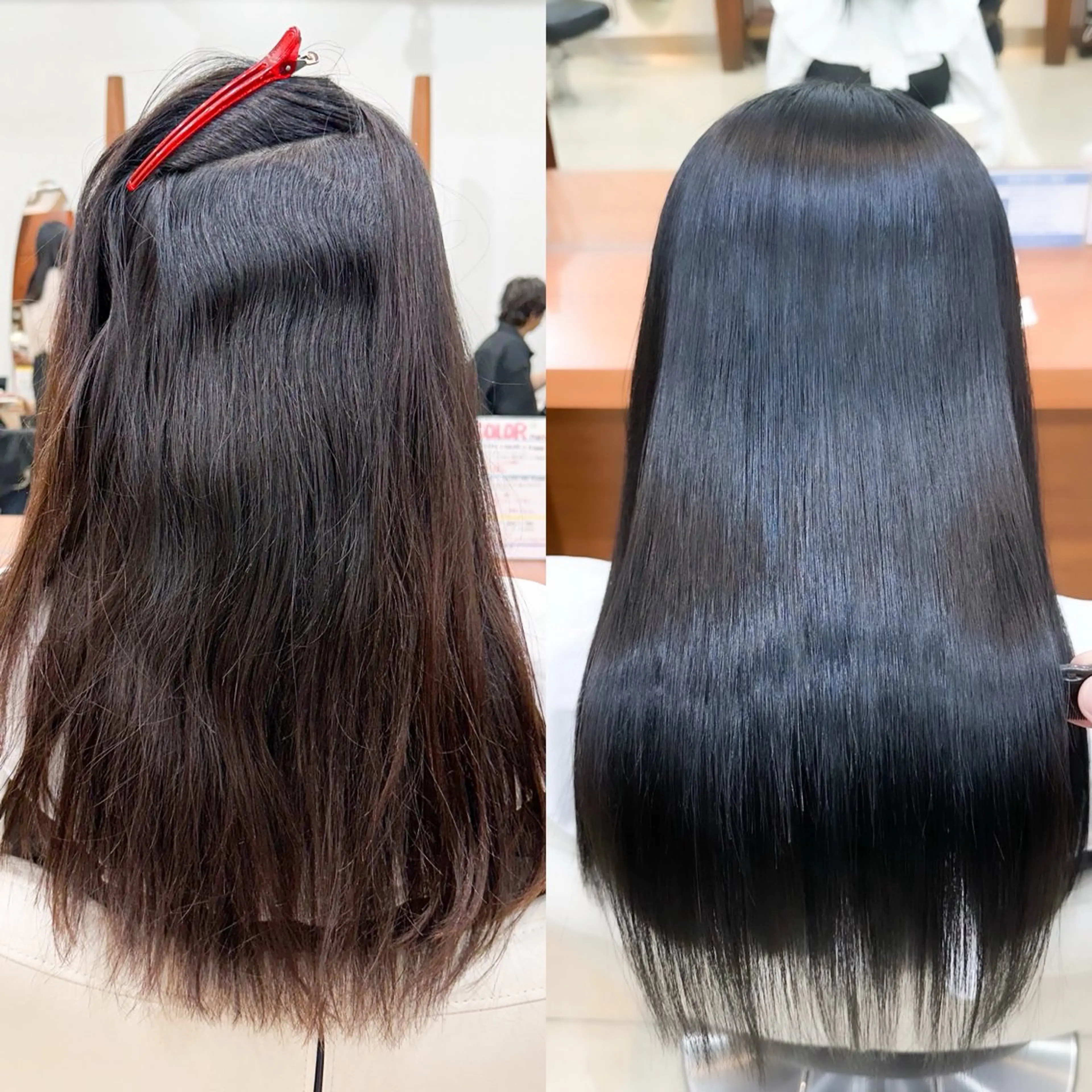 ロング カラー パーマ カット ヘアカラー 縮毛矯正 トリートメント 縮毛矯正/髪質改善 /韓国風　山川春輝のヘアスタイル