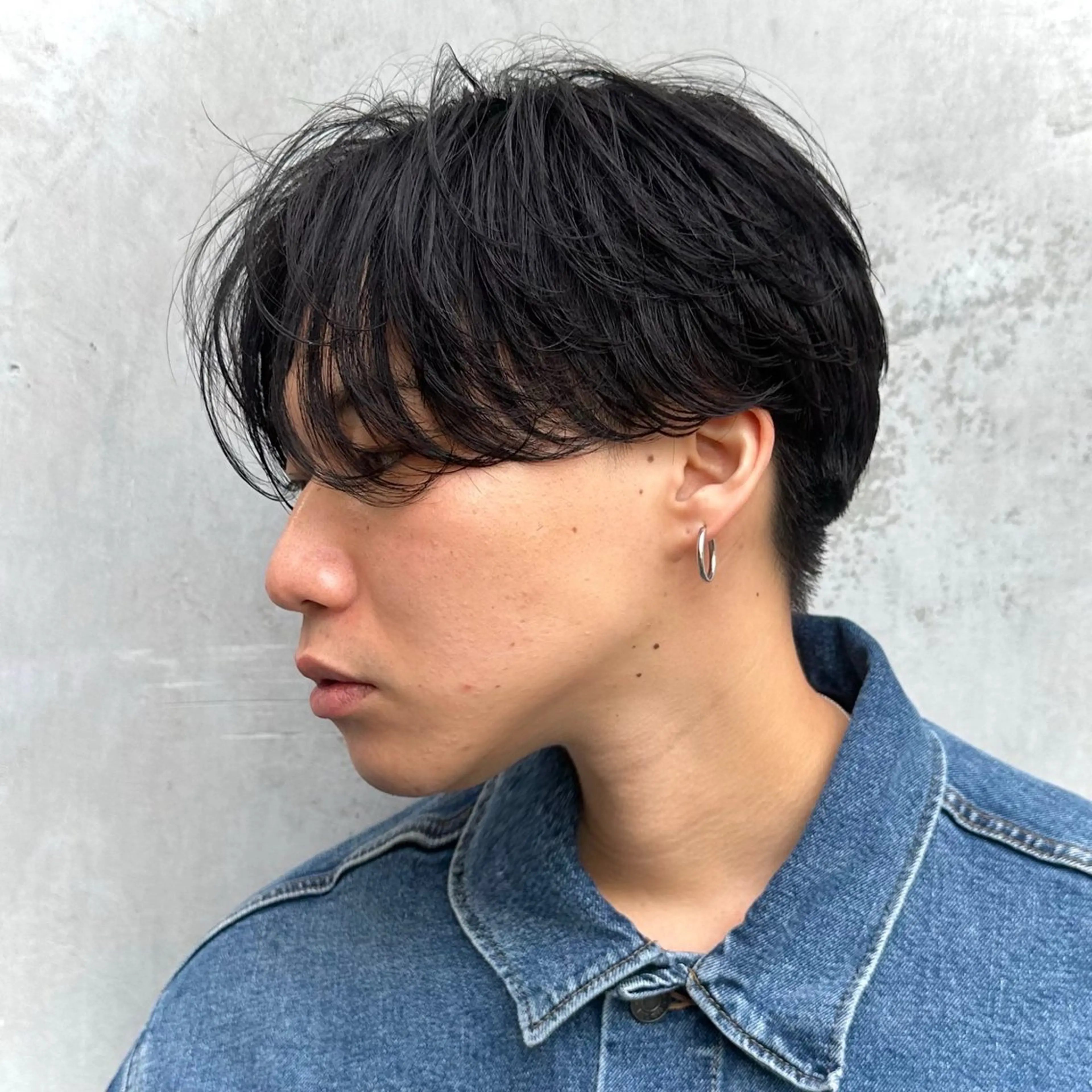 ミディアム パーマ ヘアアレンジ メンズ センターパート 💈原宿指名No.1 センターパート💈のヘアスタイル