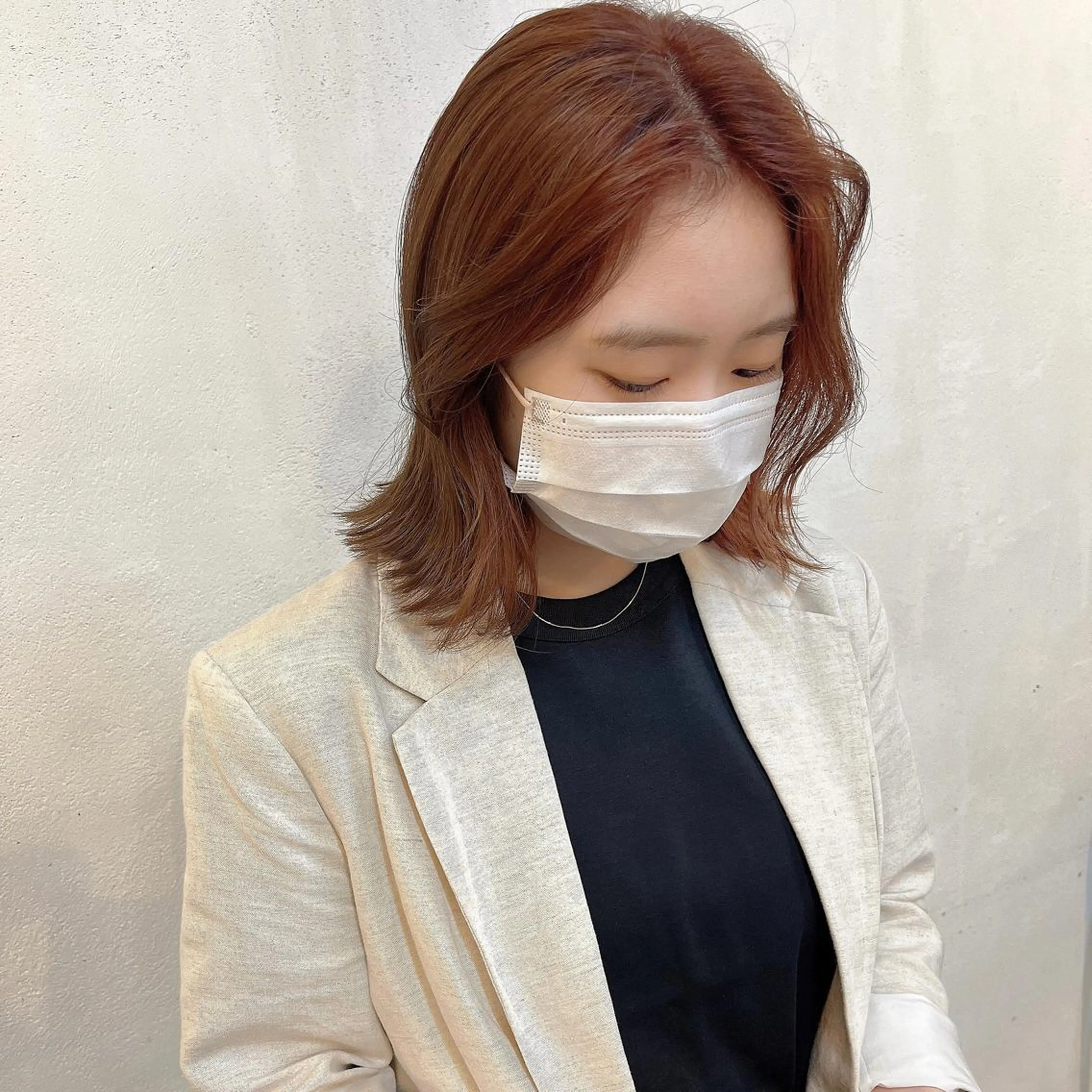 ミディアム 切りっぱなしボブ ボブ bijou chiharuのマツエク・マツパデザイン