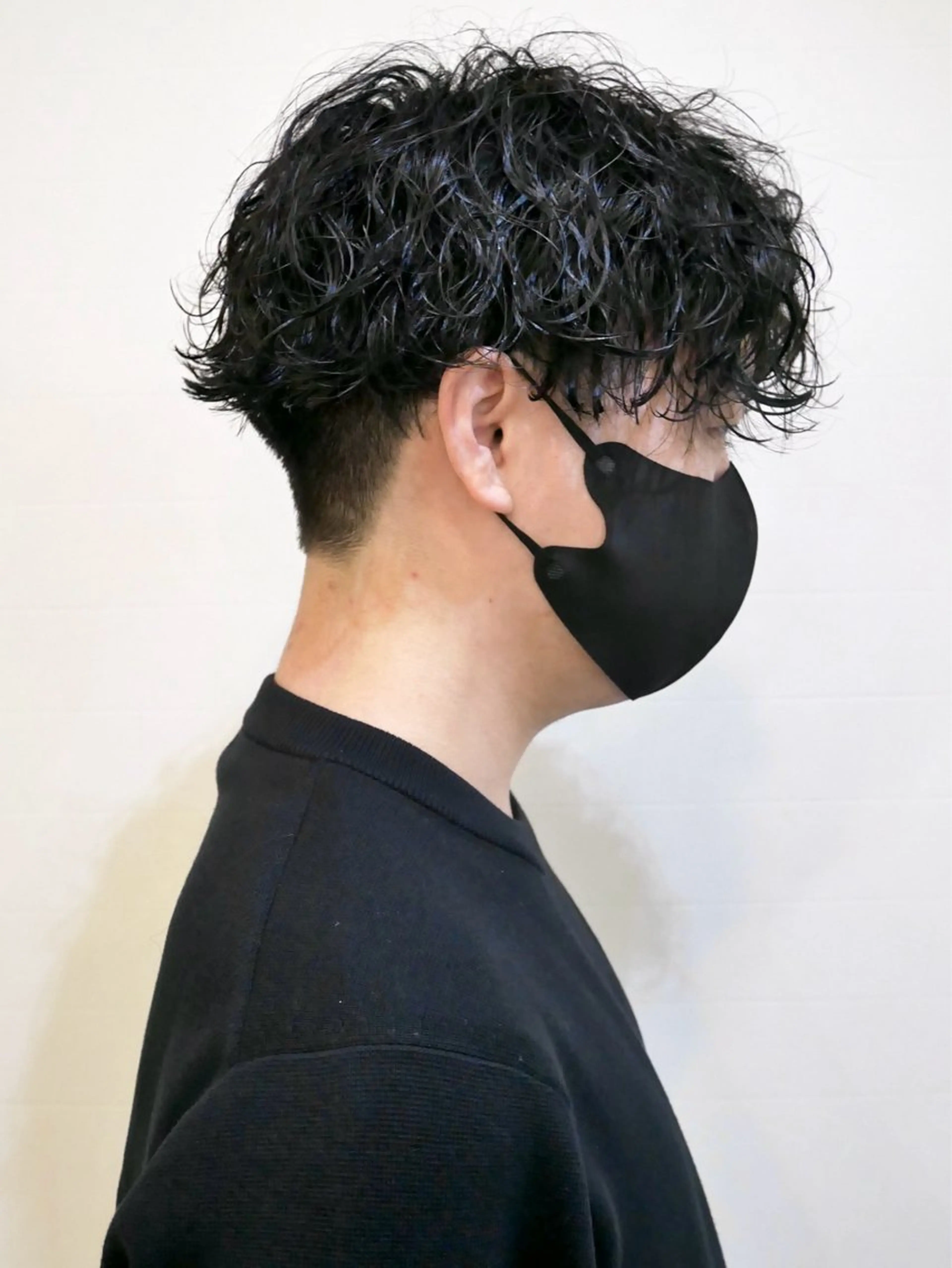 メンズ カット パーマ 宇佐美/ボブ／ 顔まわりレイヤーのヘアスタイル