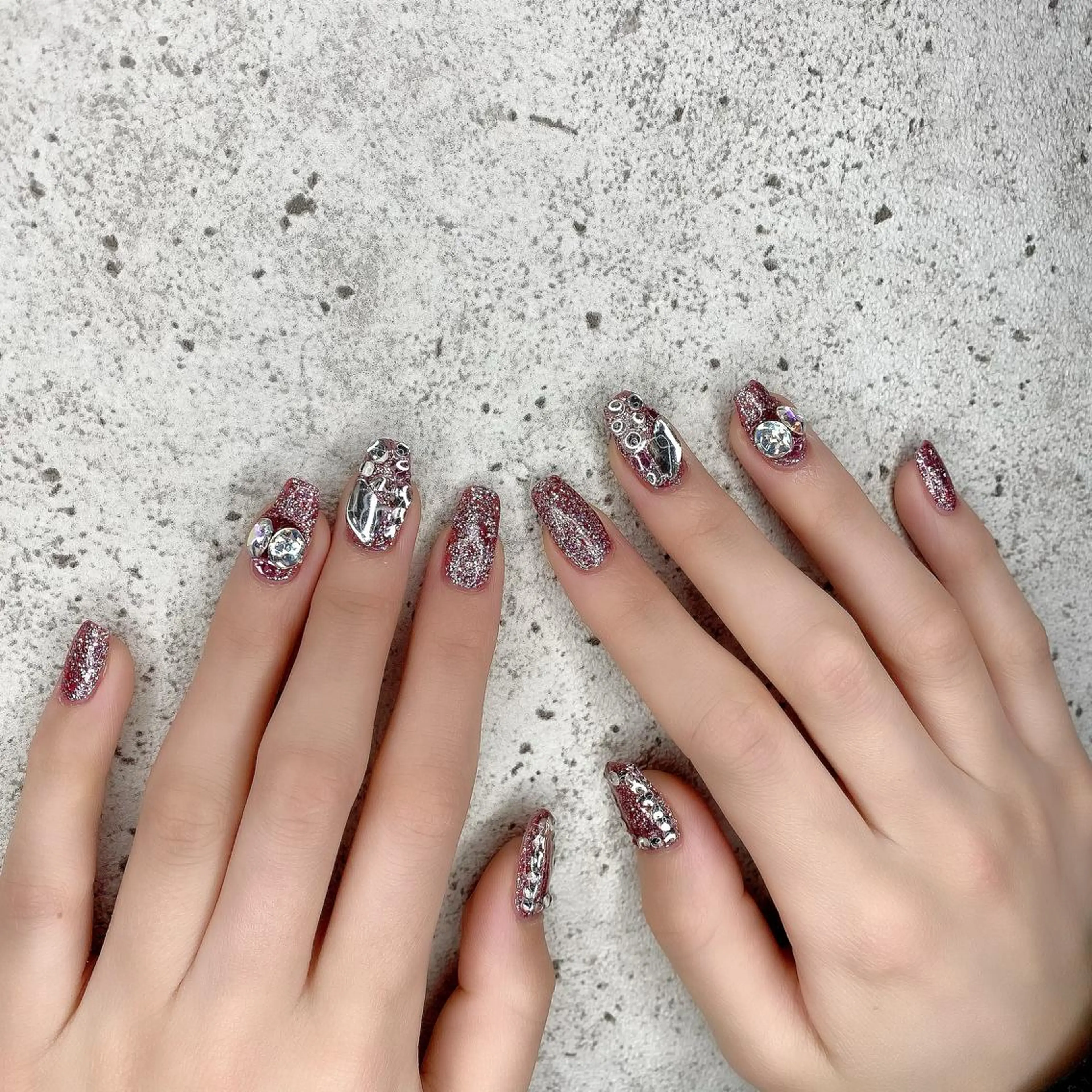 セミロング カラー パーマ ヘアアレンジ メンズ キッズ ネイル マツエク・マツパ ハンドネイル Salon Ｋのネイルデザイン