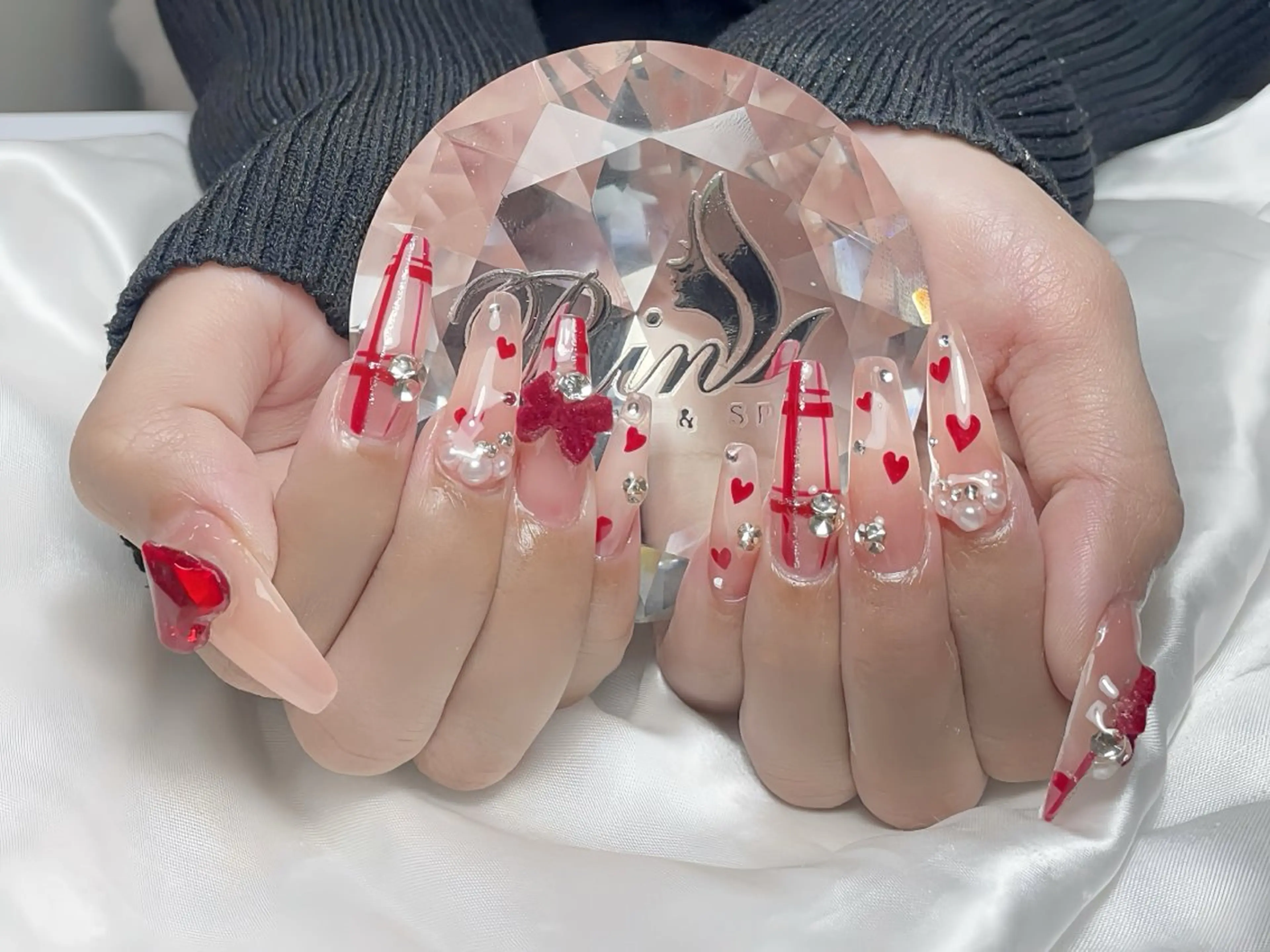 ネイル アートネイル ロングネイル ニュアンスネイル スカルプネイル ネイルチップ ハンドネイル Rin Nail 新大久保店のネイルデザイン