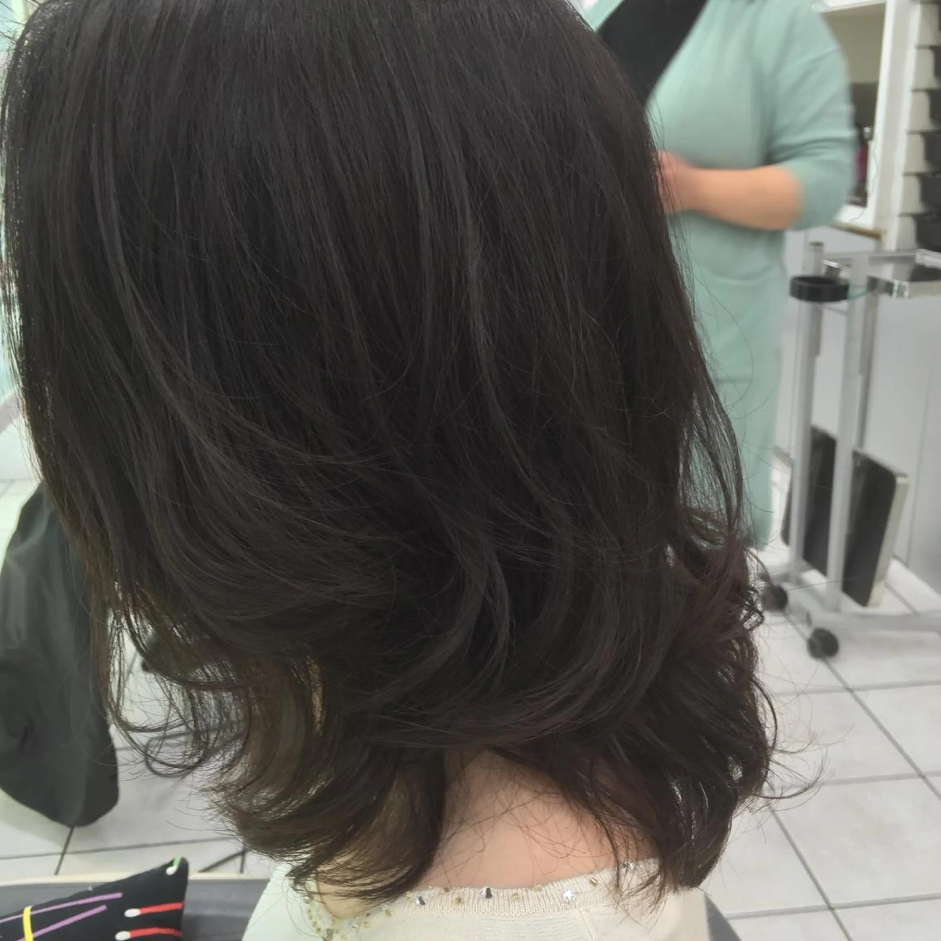 セミロング パーマ 渡邉 ケイジのヘアスタイル