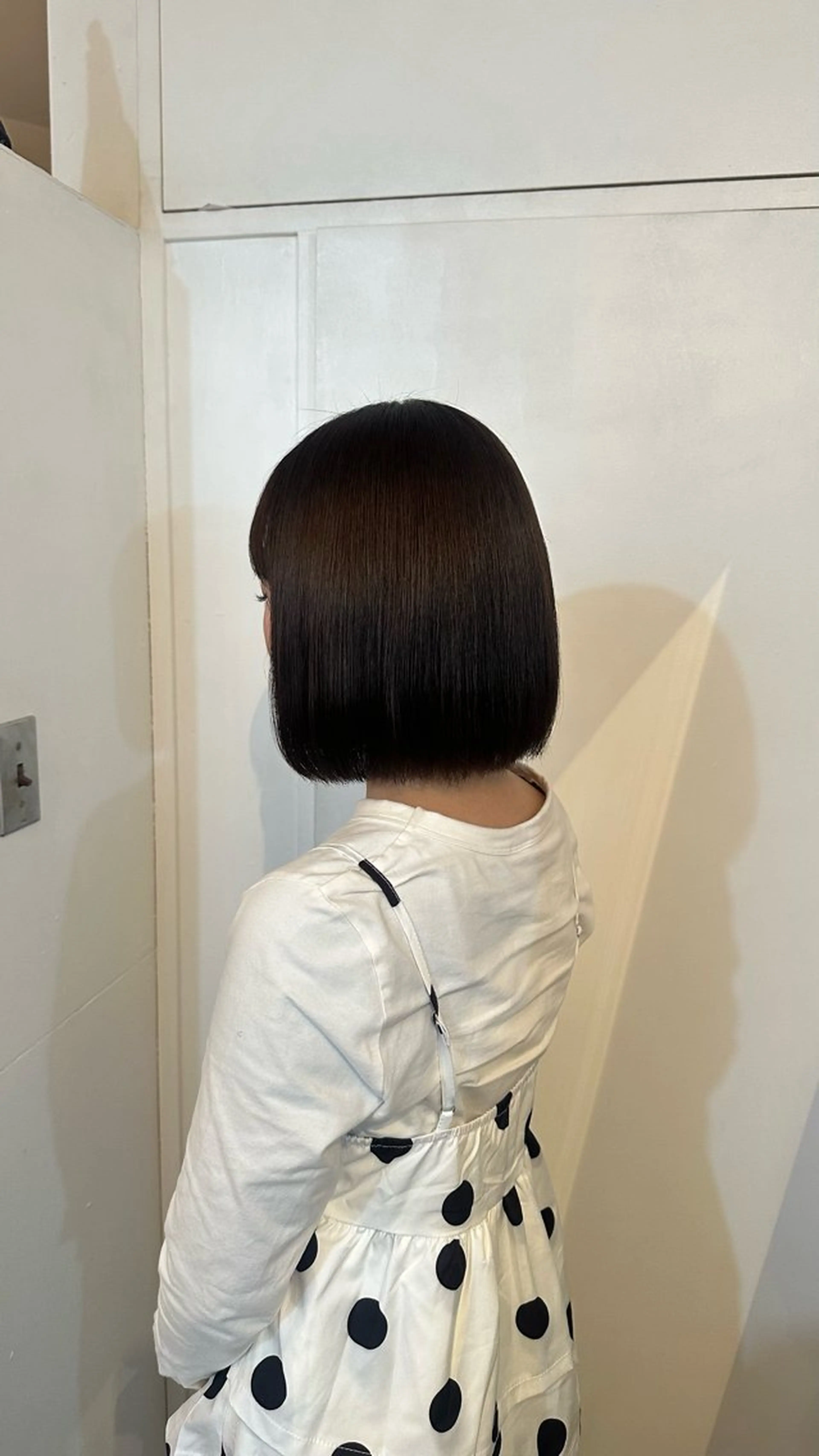 ミディアム 縮毛矯正 ヘアカラー yamasaki momoaのヘアスタイル