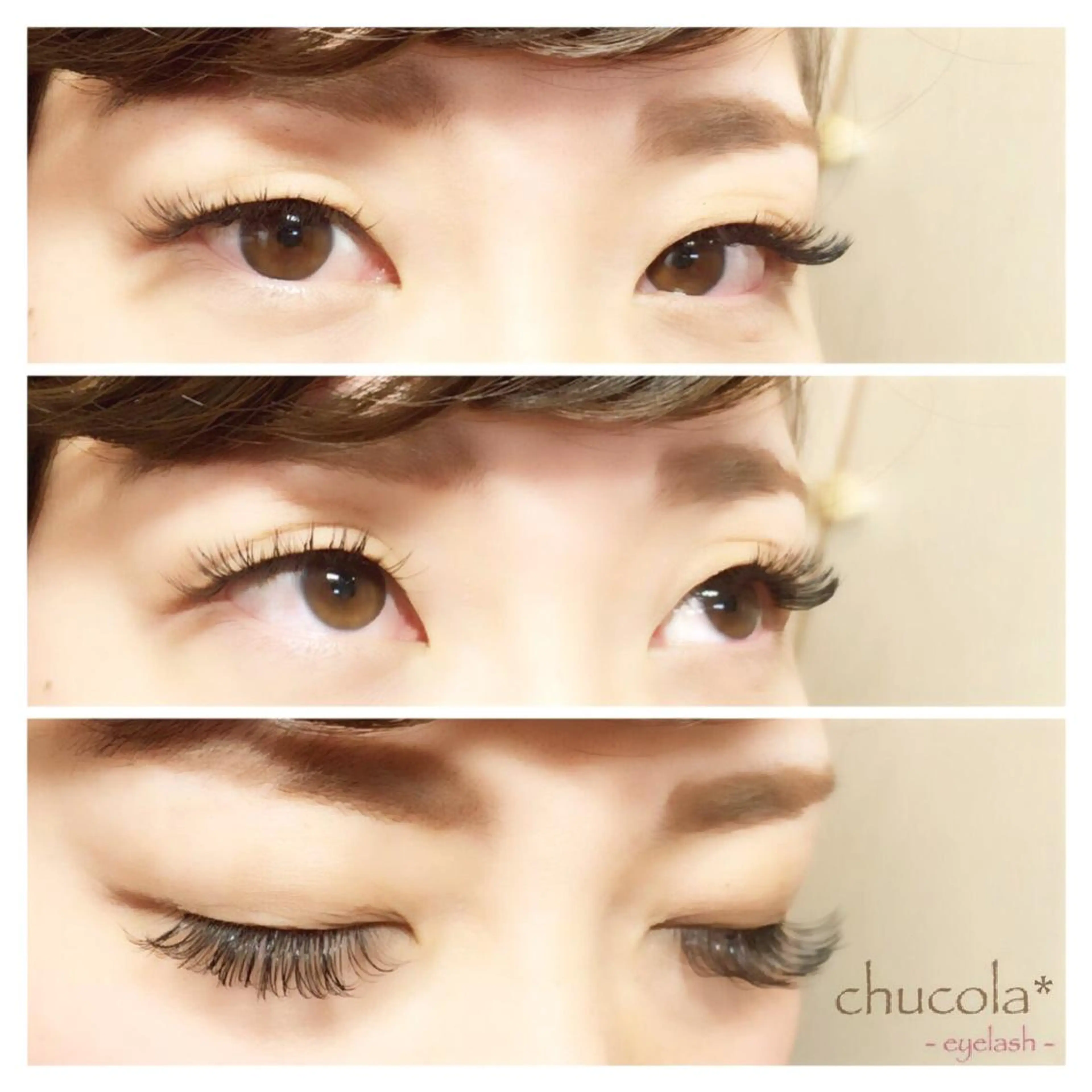 マツエク・マツパ Cカール フラットラッシュ ゴージャス ボリュームラッシュ マツエク chucola *のマツエク・マツパデザイン