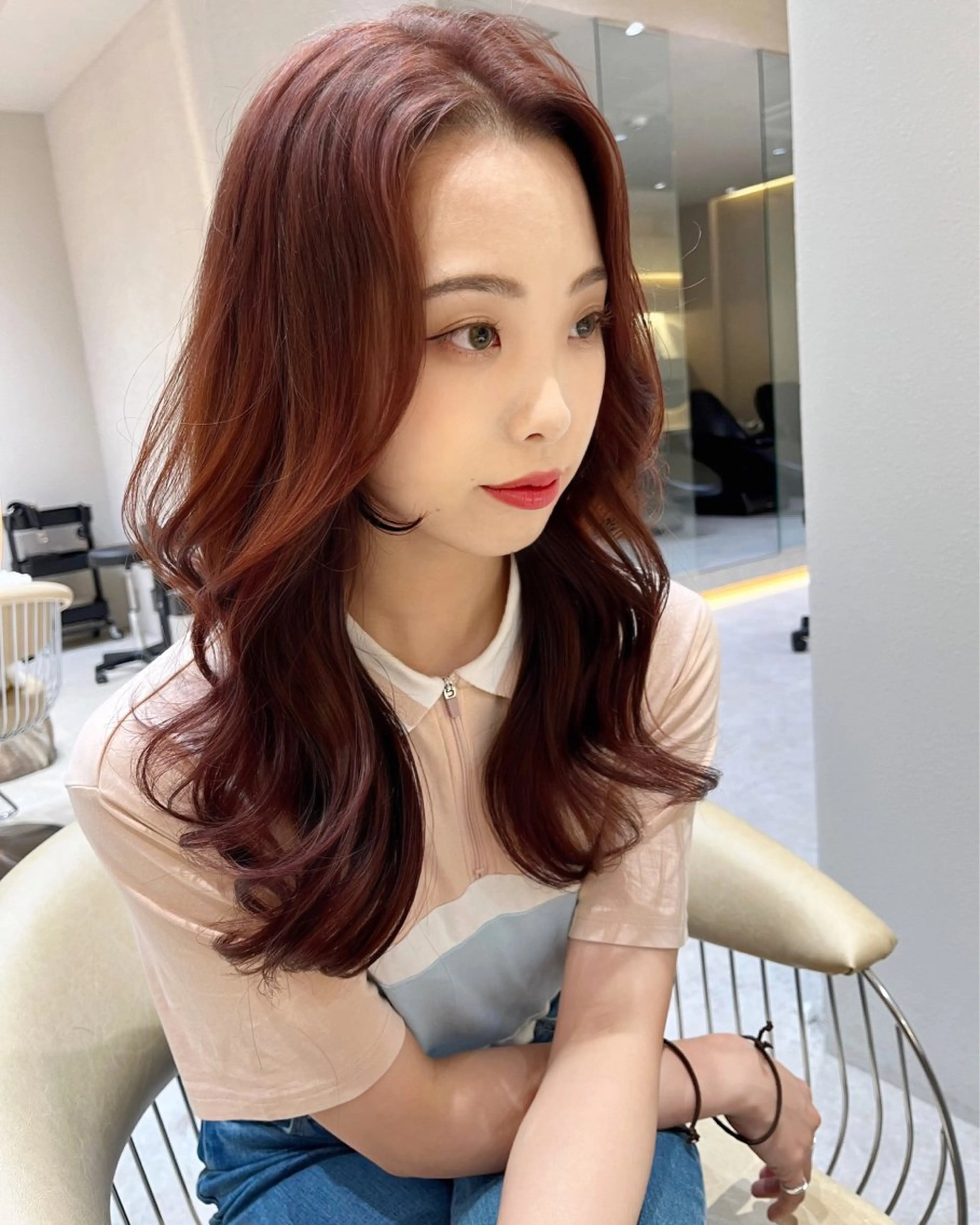 ロング カラー 透明感カラー🤎 中川智帆のヘアスタイル