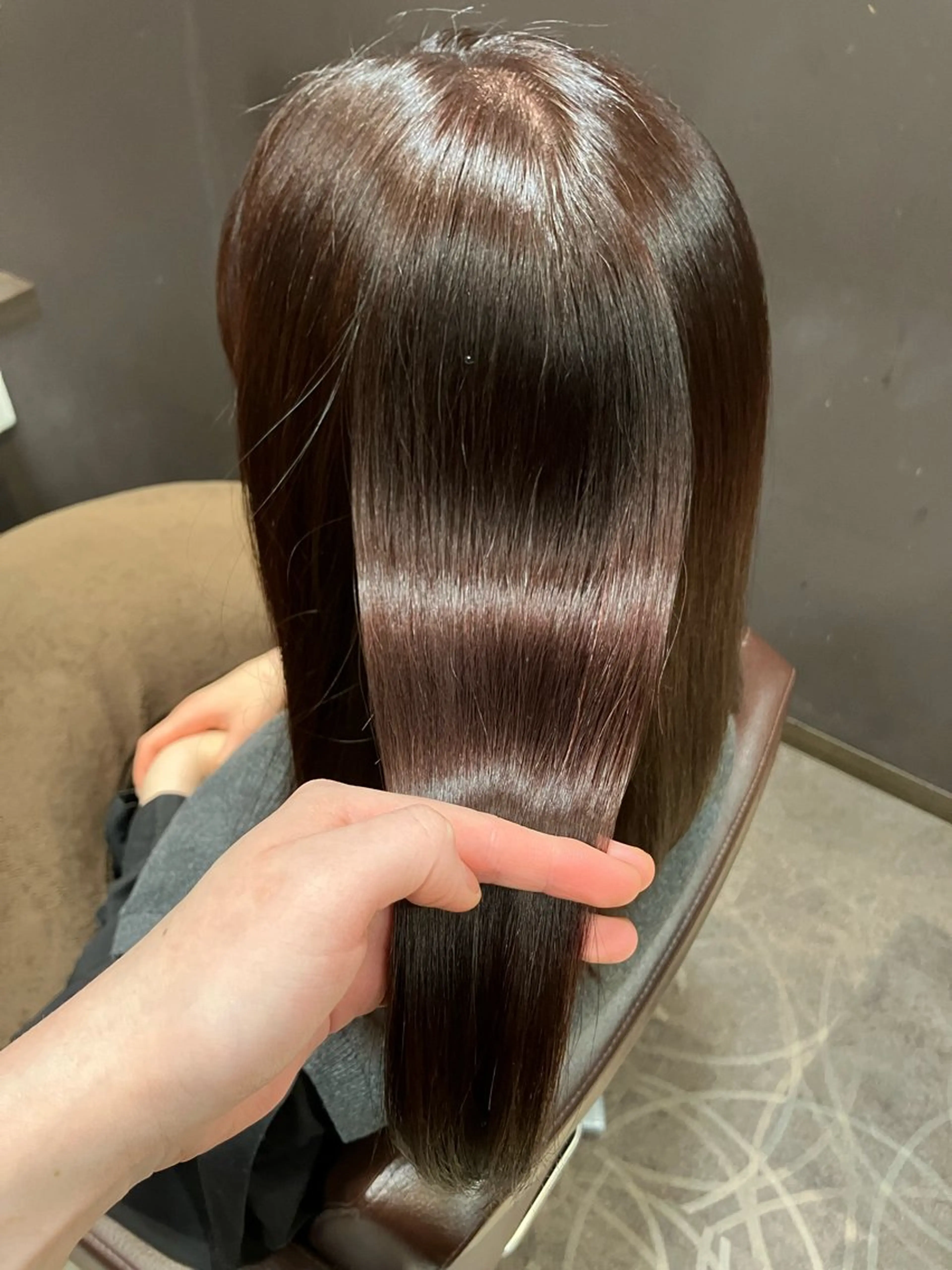 セミロング カラー ブラウンカラー レッドカラー レッドブラウン 小池 穂果/ 府中のヘアスタイル