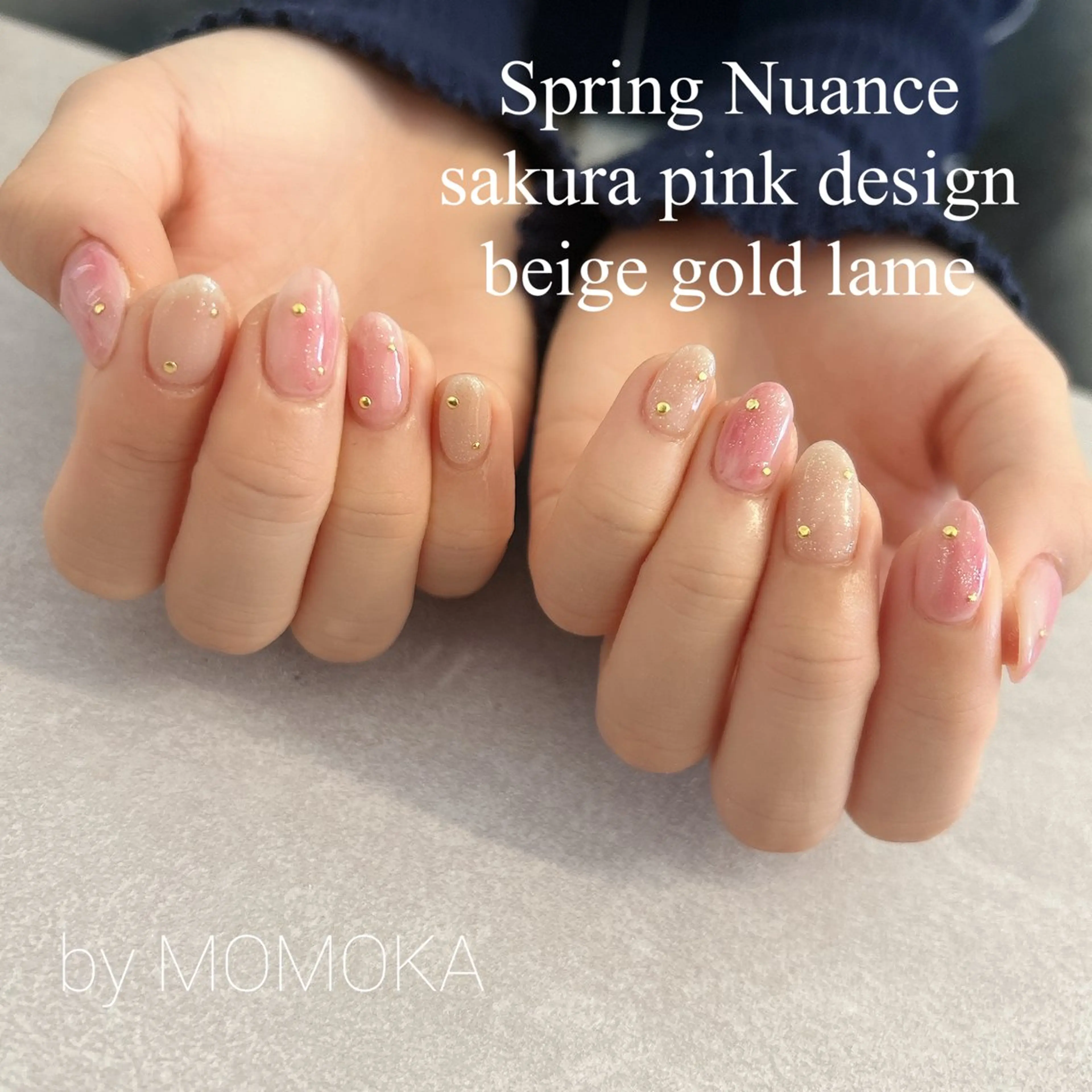 ネイル ニュアンスネイル ピンク ハンドネイル Momo nailsalonのネイルデザイン