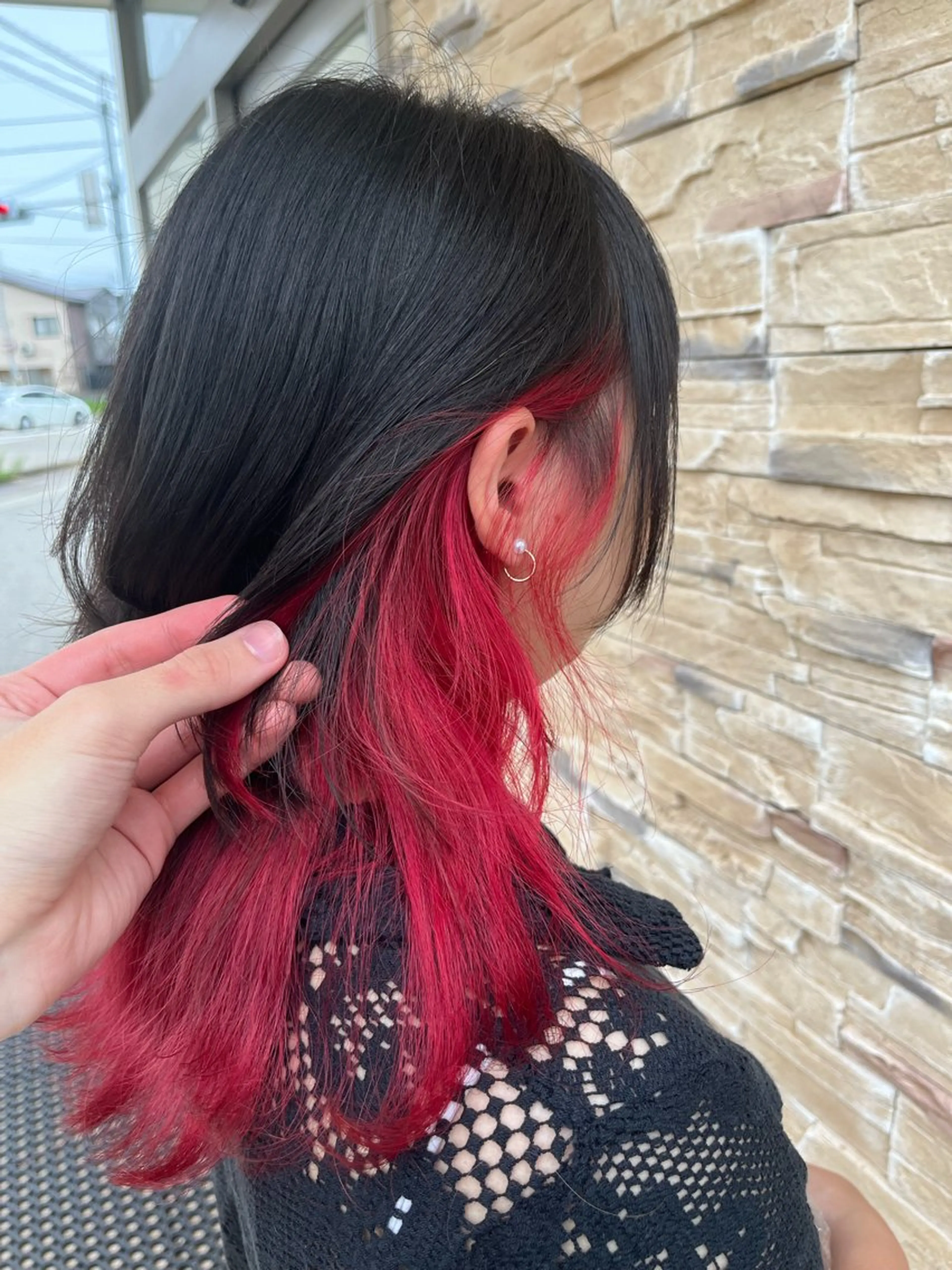 ミディアム カラー 諸岡 玲のヘアスタイル