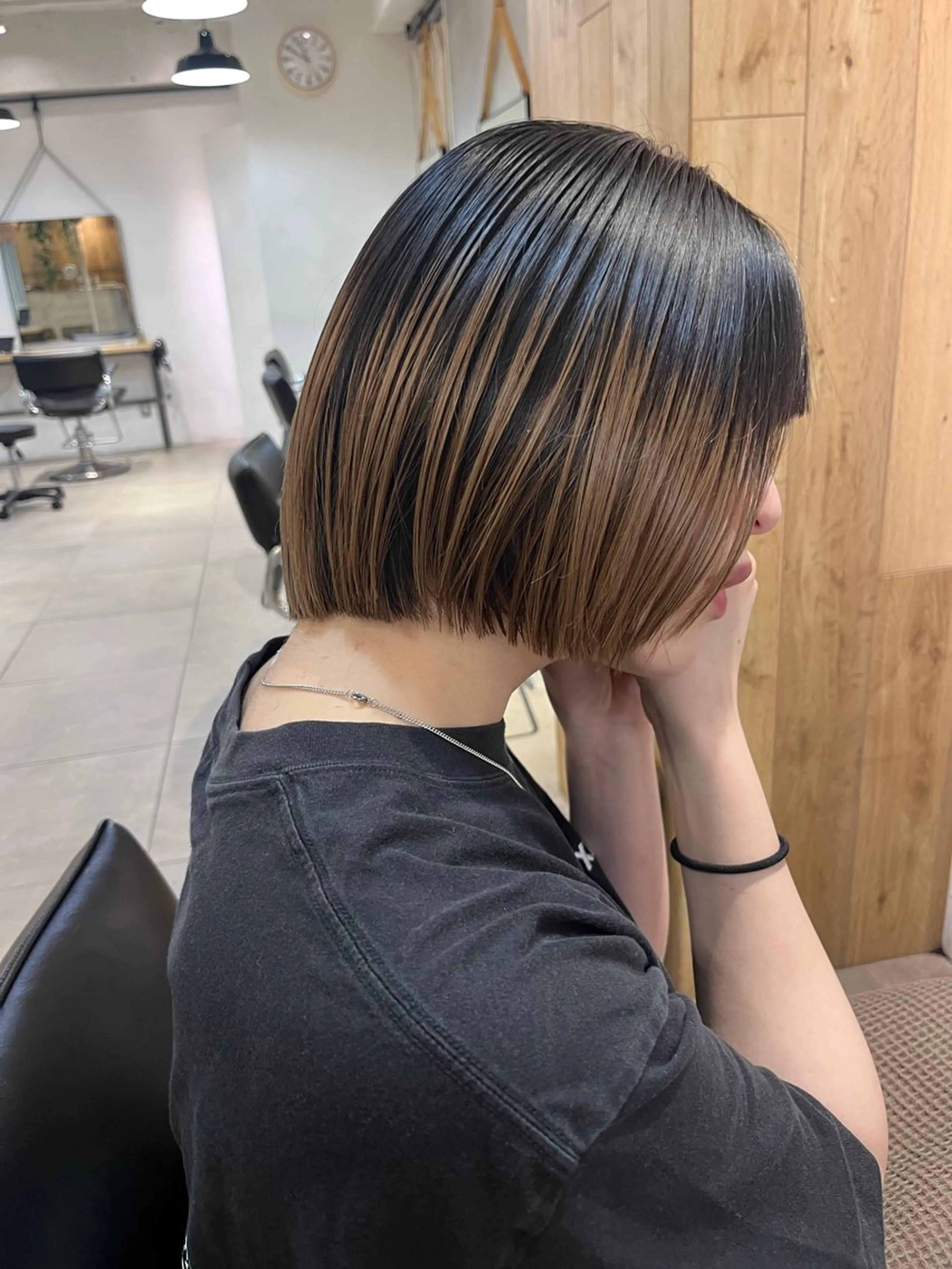 ショート ボブ 赤み消しカラー/ ナチュラル/トモキのヘアスタイル